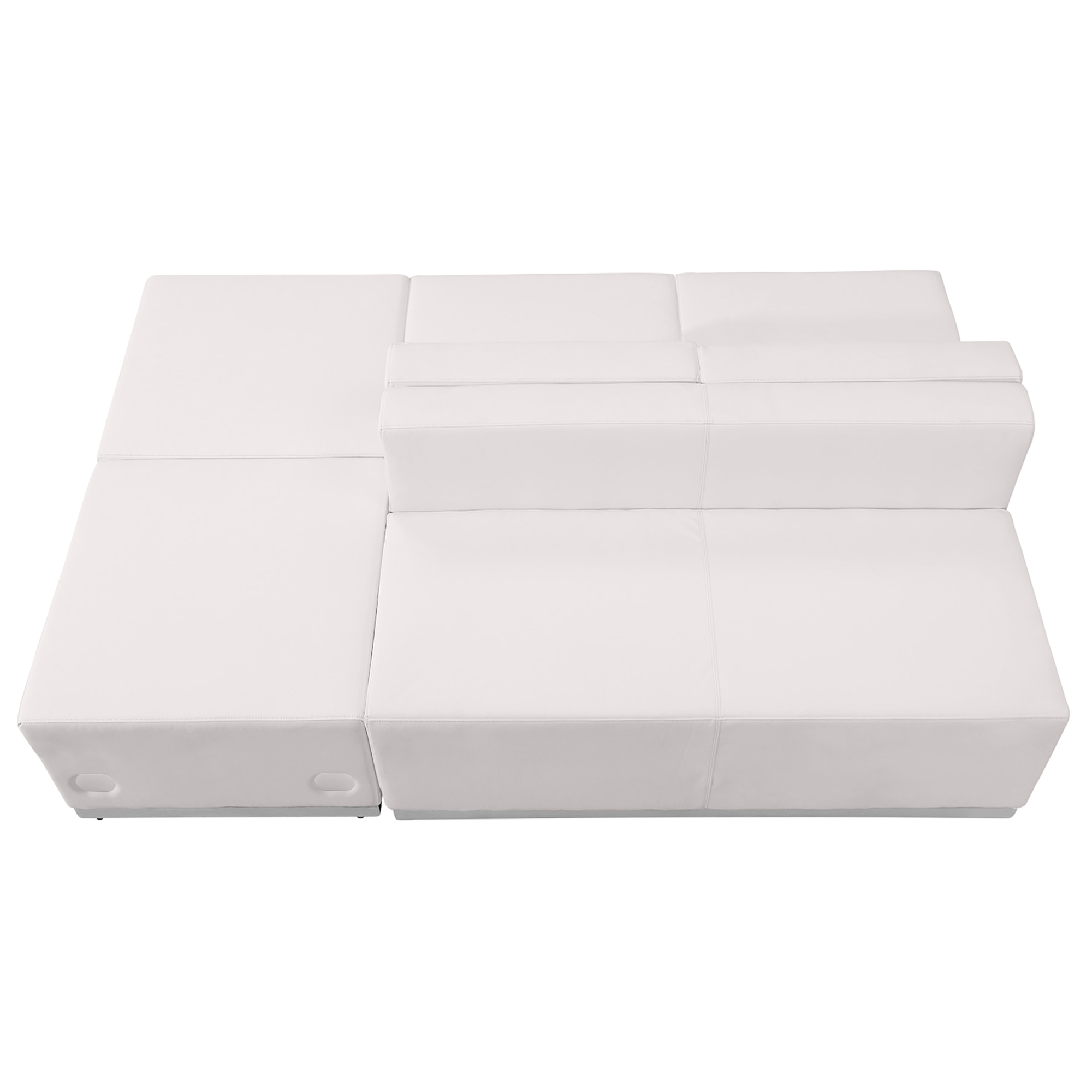 Flash Furniture, 4 PC White LeatherSoft Reception Configuration, Primary Color White, Included (qty.) 4, Model ZB803880SWH