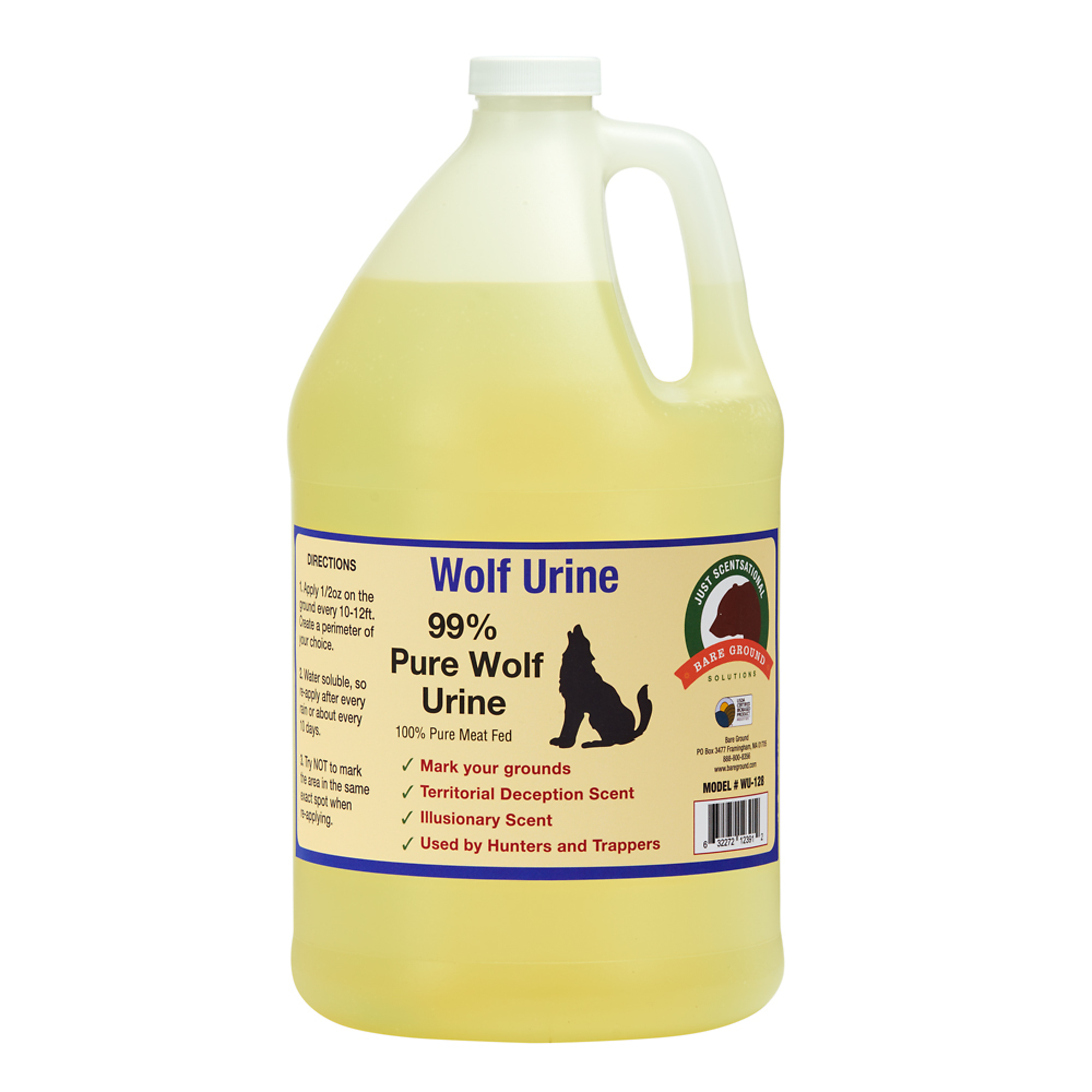 Just Scentsational, Wolf Urine Predator Scent 128 oz, Model WU-128