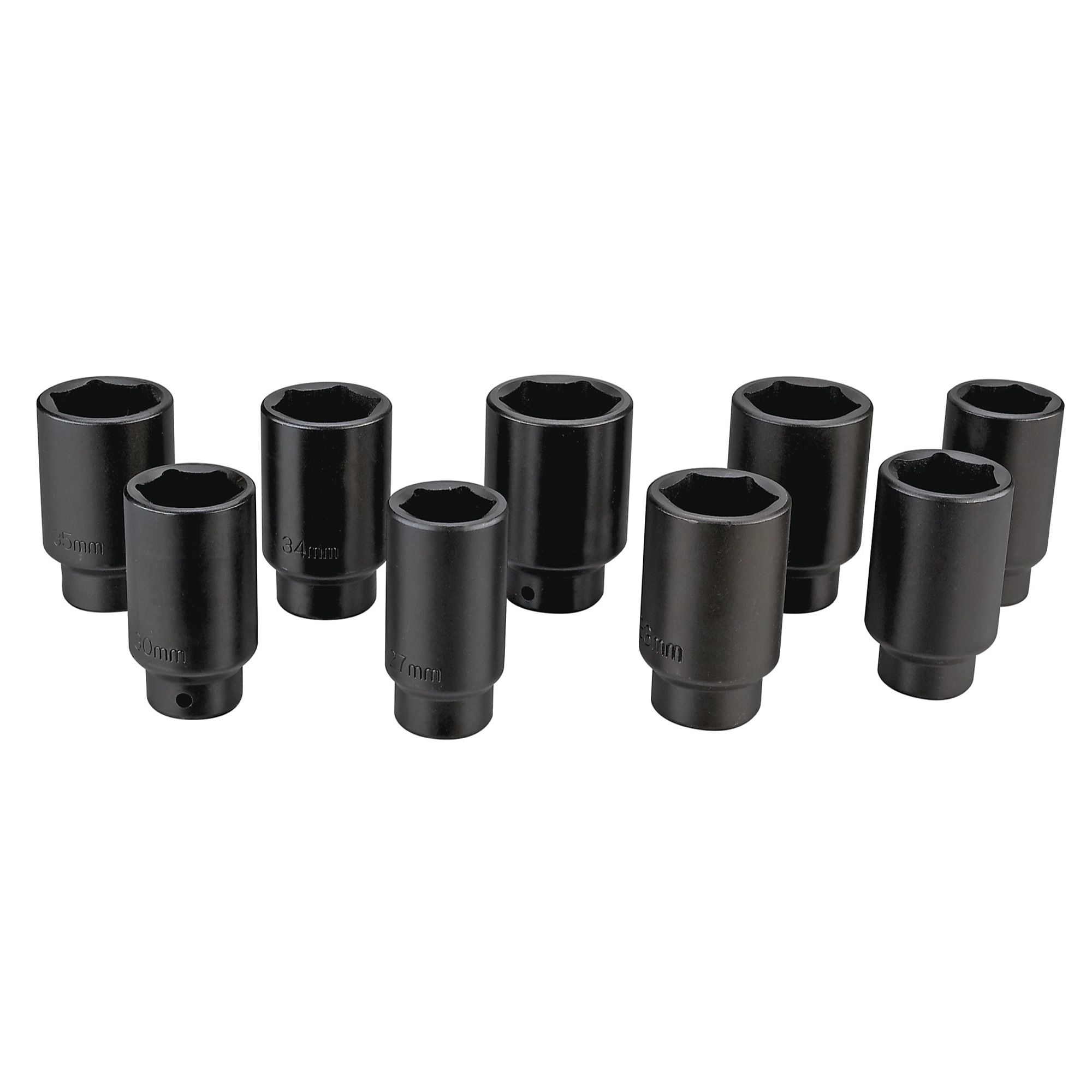 Powerbuilt, 9 Piece Deluxe Axle Nut Socket Set, Model 648991