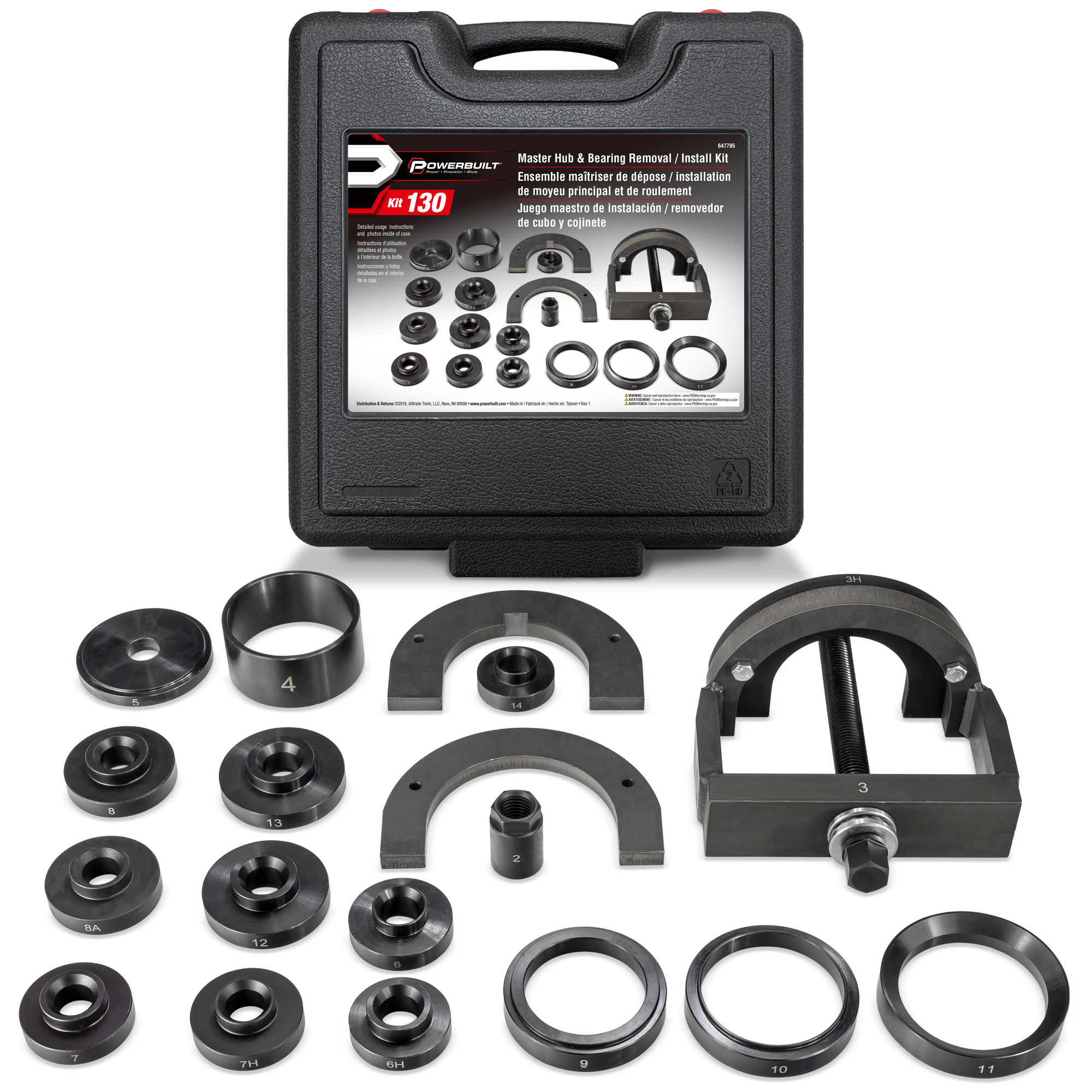 Powerbuilt, Hub/Bearing Removal Installation Kit, Model 647795