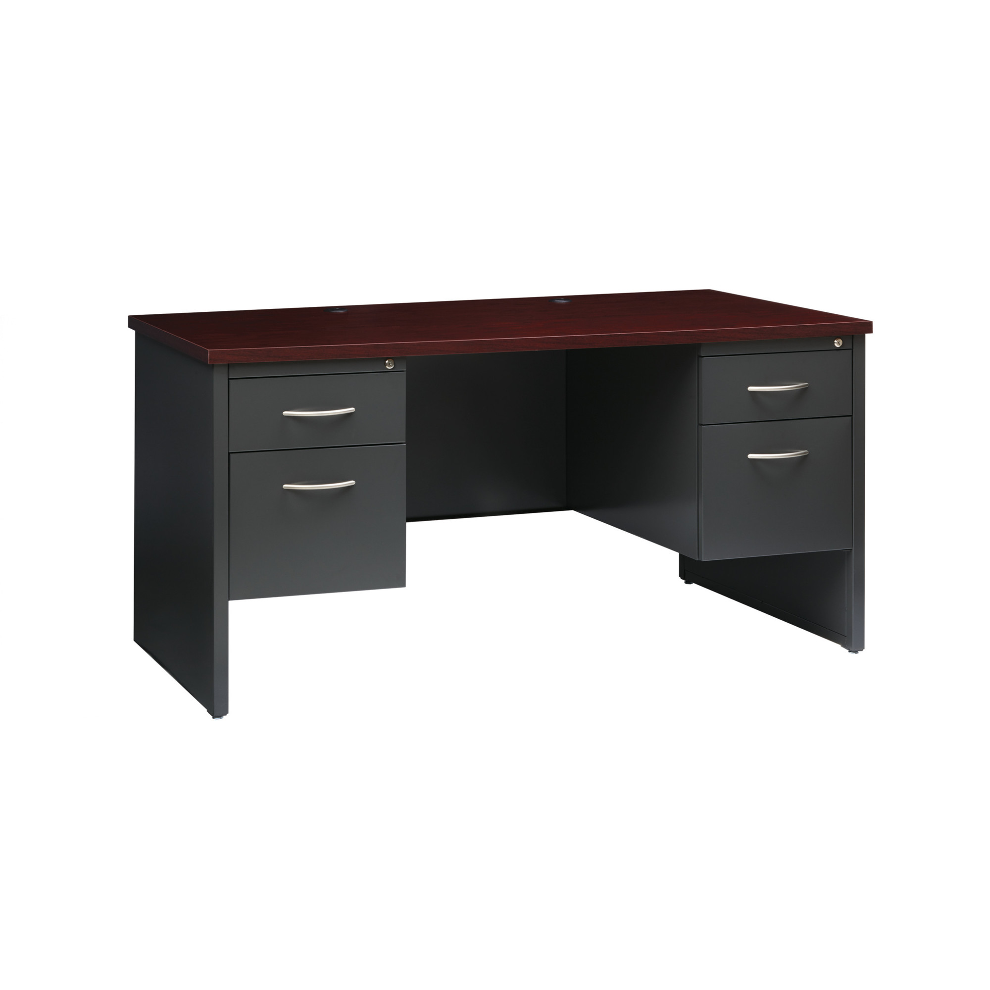 Hirsh Industries, Executive Modular Double Ped File Office Desk, Width 60 in, Height 29.5 in, Depth 30 in, Model 20534