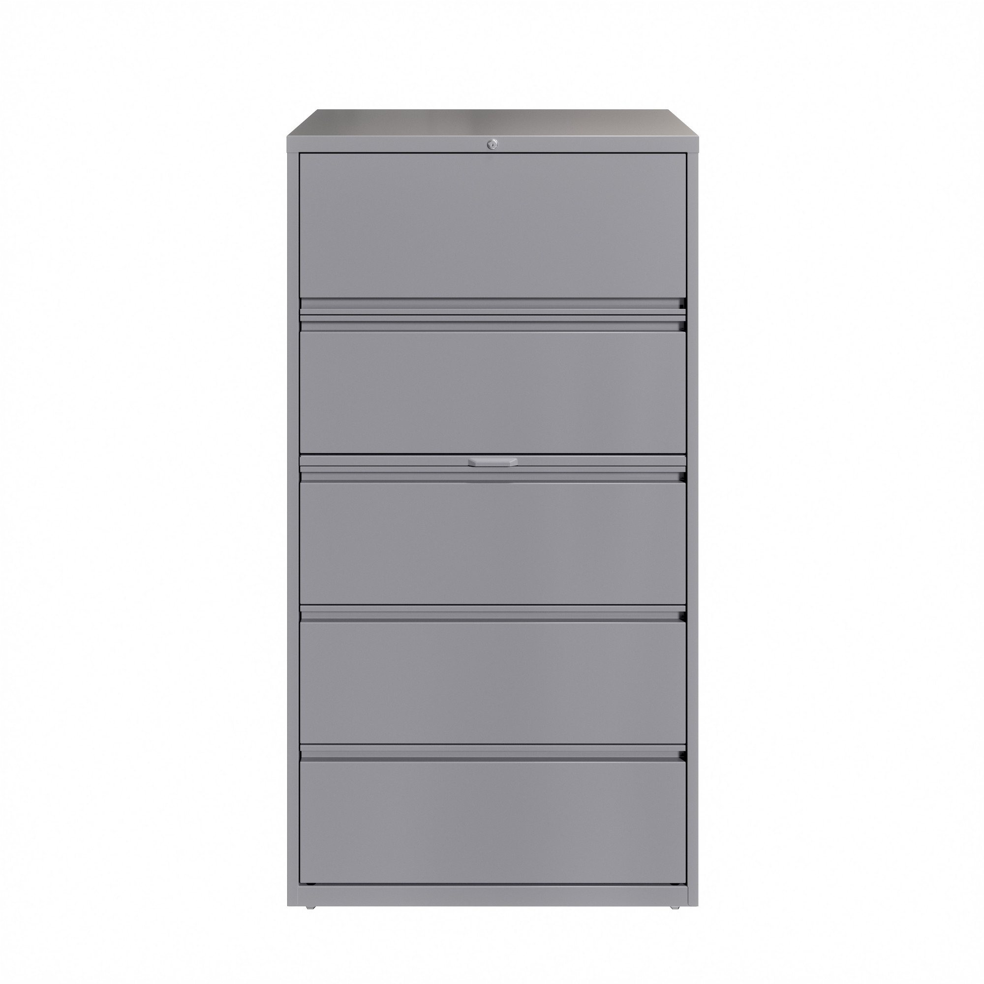 Hirsh Industries, 5 Drawer Lateral File Cabinet, Width 36 in, Depth 18.625 in, Height 67.625 in, Model 23747