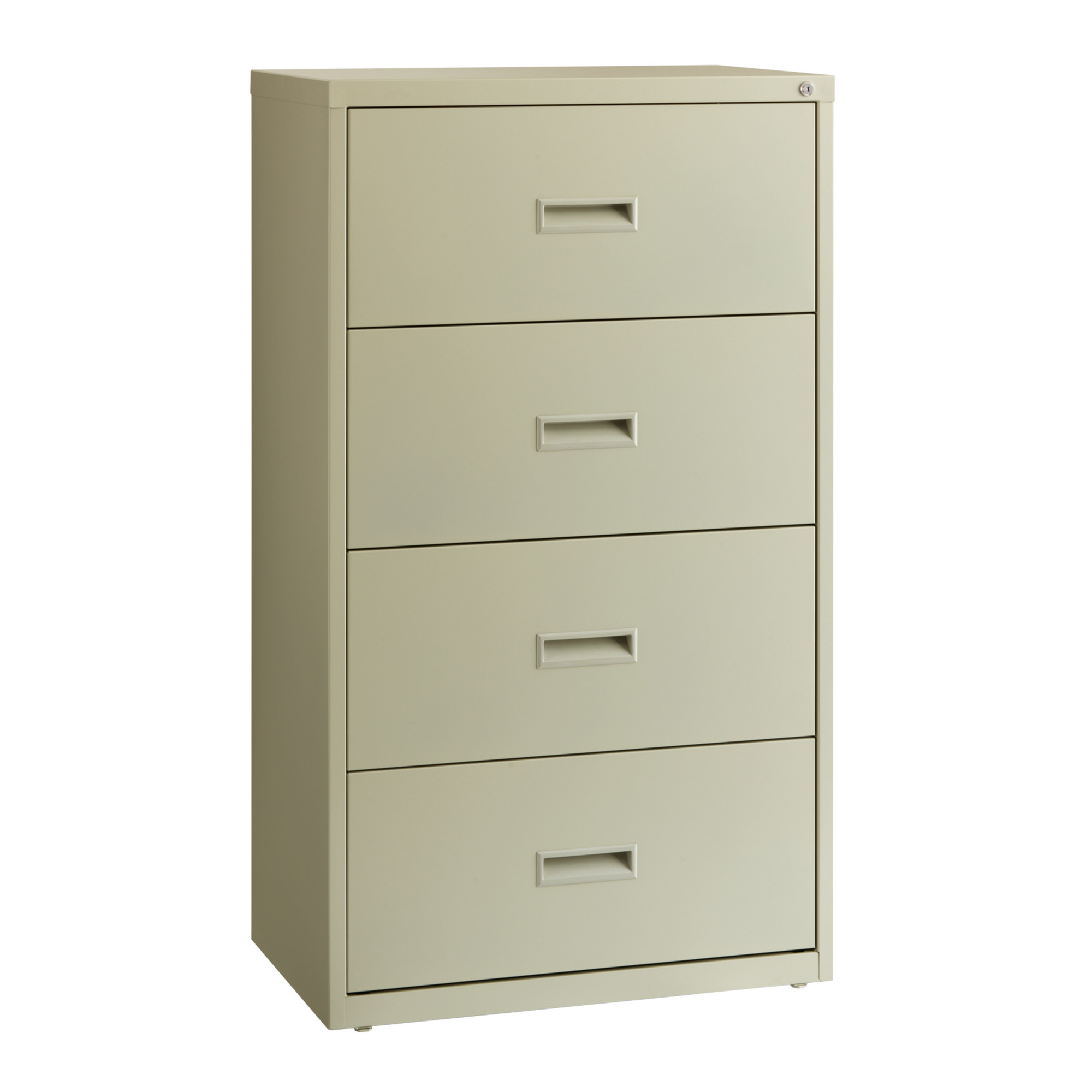 Hirsh Industries, 4 Drawer Lateral File Cabinet, Width 30 in, Depth 18.625 in, Height 52.5 in, Model 14956
