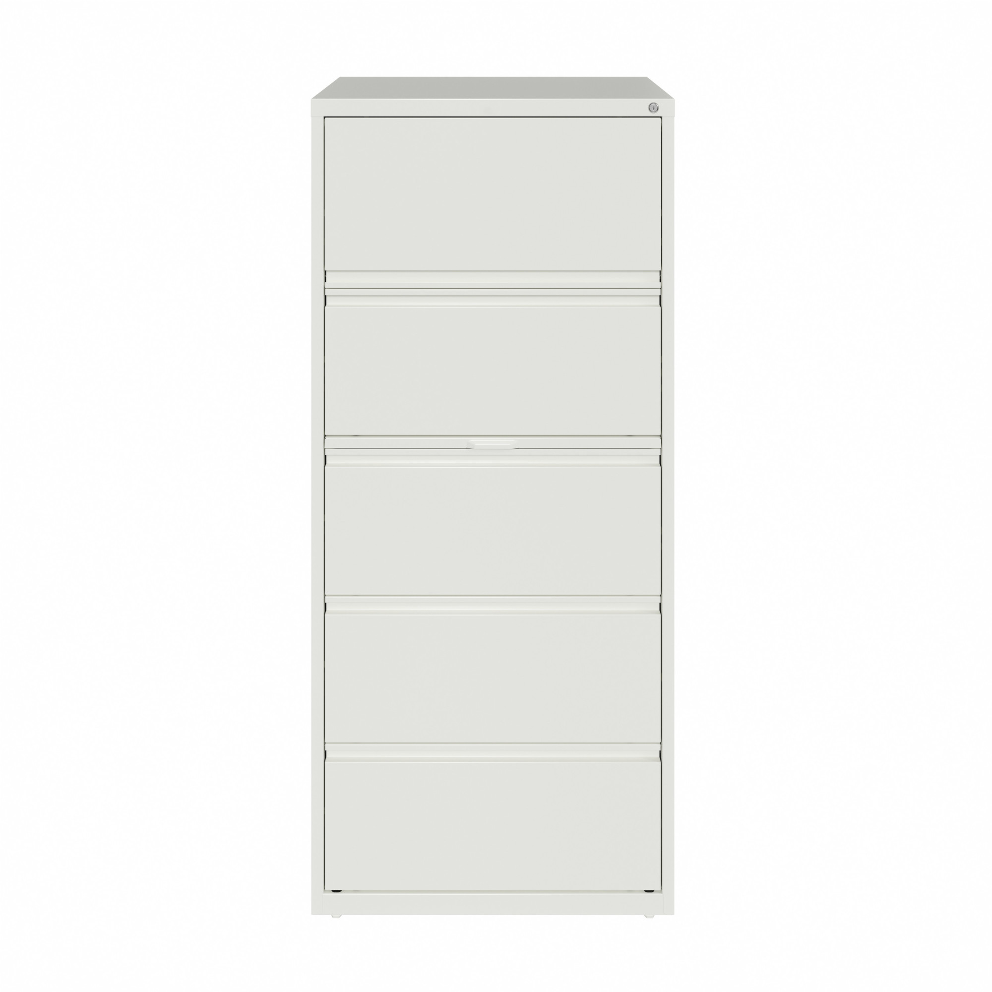 Hirsh Industries, 5 Drawer Lateral File Cabinet, Width 30 in, Depth 18.625 in, Height 67.625 in, Model 23699