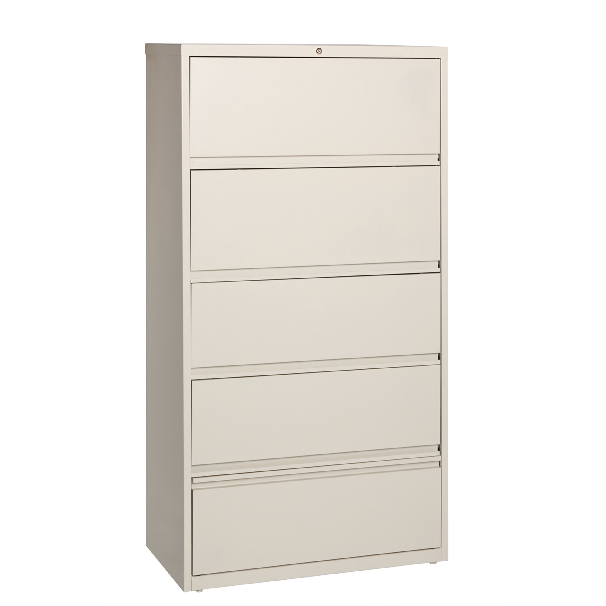 Hirsh Industries, 5 Drawer Lateral File Cabinet, Width 36 in, Depth 18.625 in, Height 68.625 in, Model 17901
