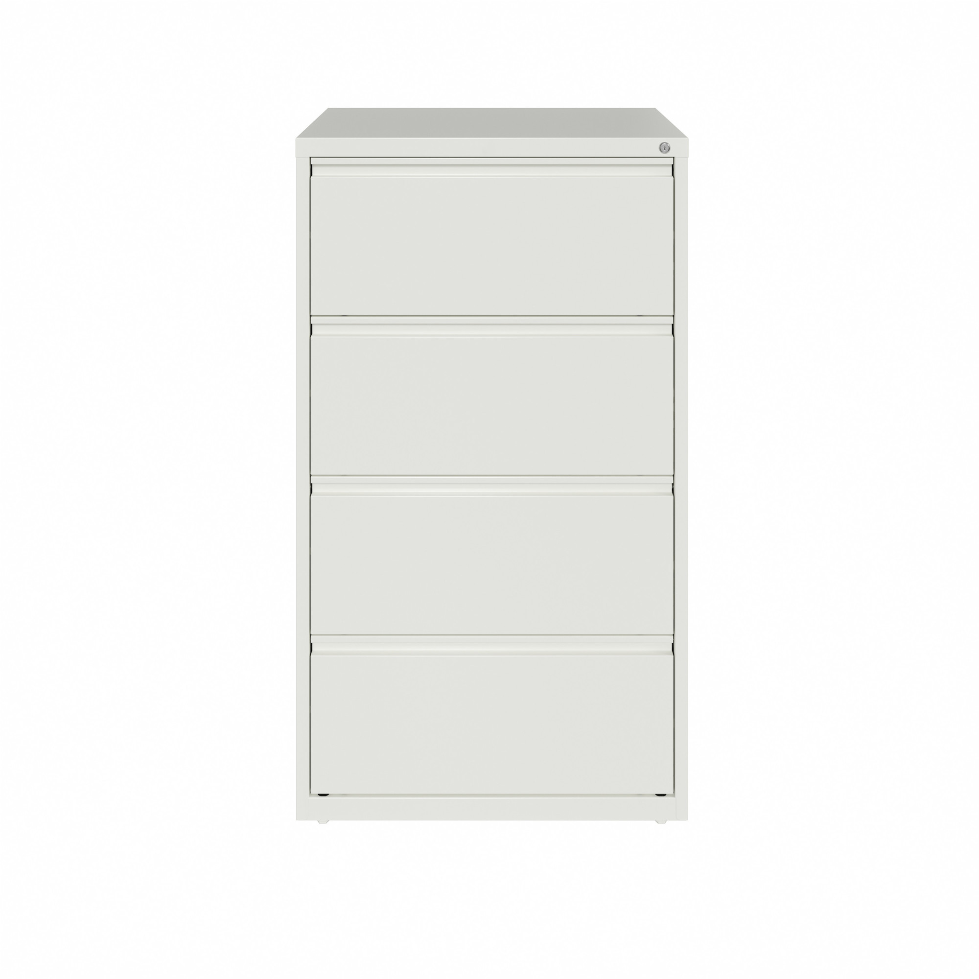 Hirsh Industries, 4 Drawer Lateral File Cabinet, Width 30 in, Depth 18.625 in, Height 52.5 in, Model 23698