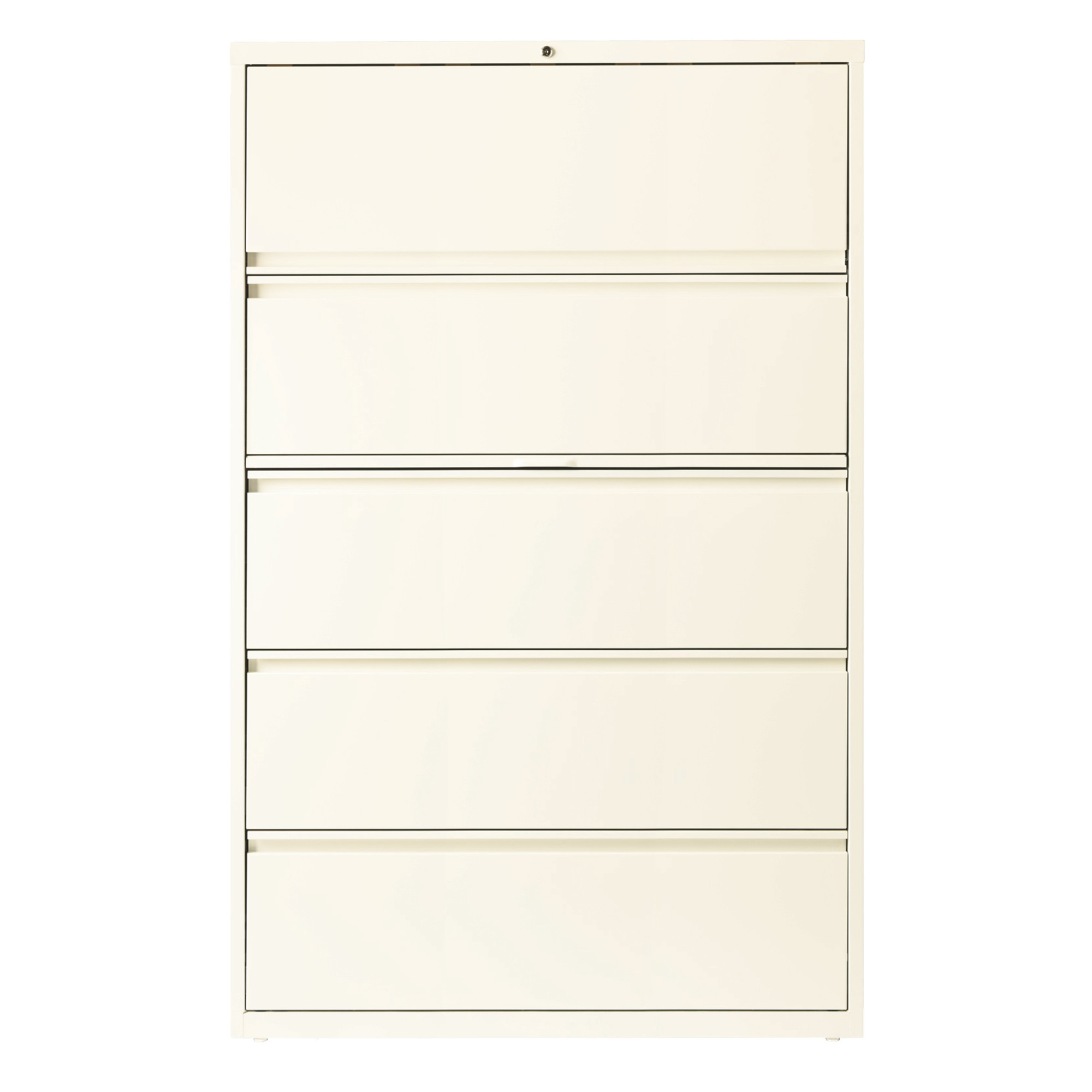 Hirsh Industries, 5 Drawer Lateral File Cabinet, Width 42 in, Depth 18.625 in, Height 67.625 in, Model 20665