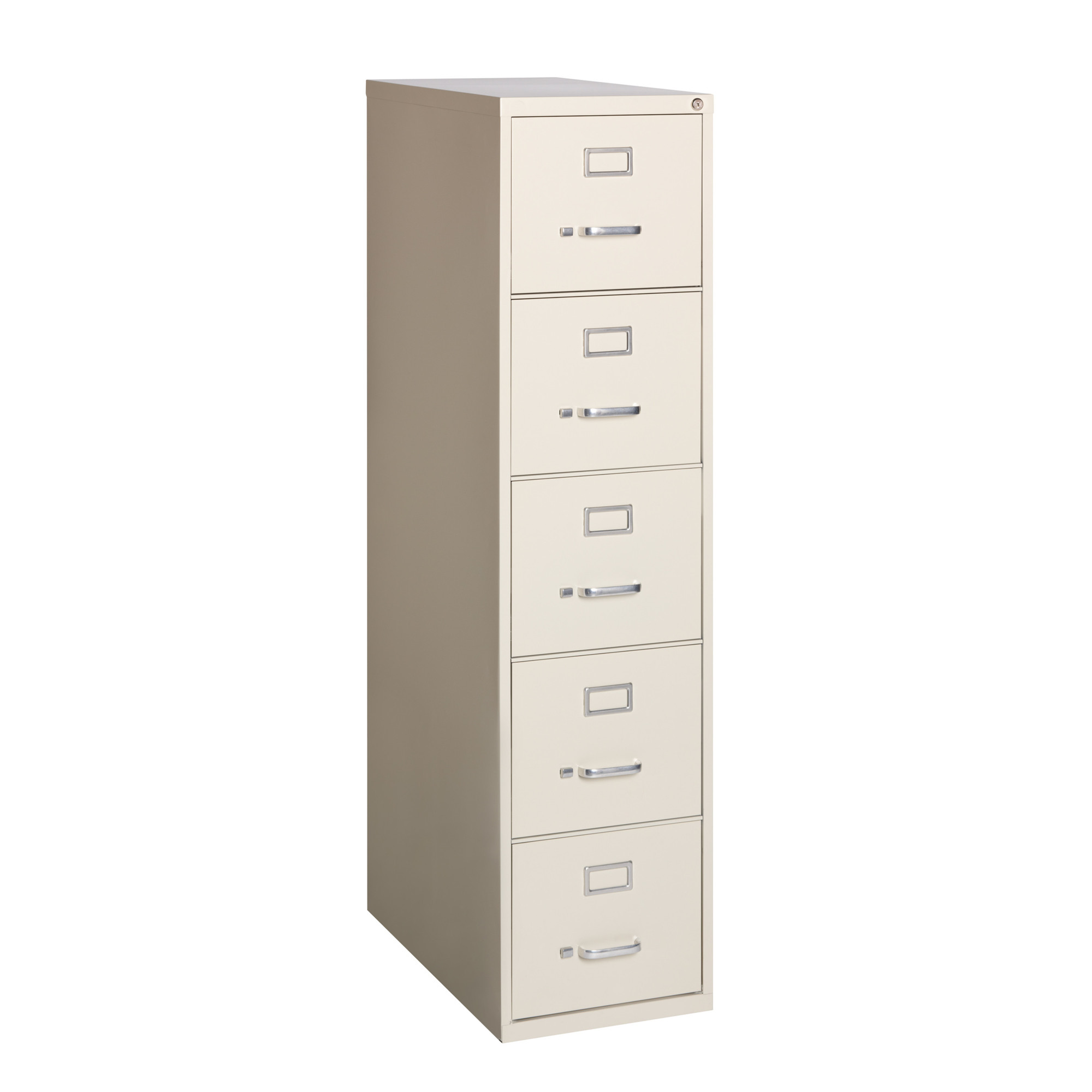 5 Drawer Letter W File Cabinet, Commercial Grade, Width 15 in, Depth 26.5 in, Height 61.375 in, Model# - Hirsh Industries 17777