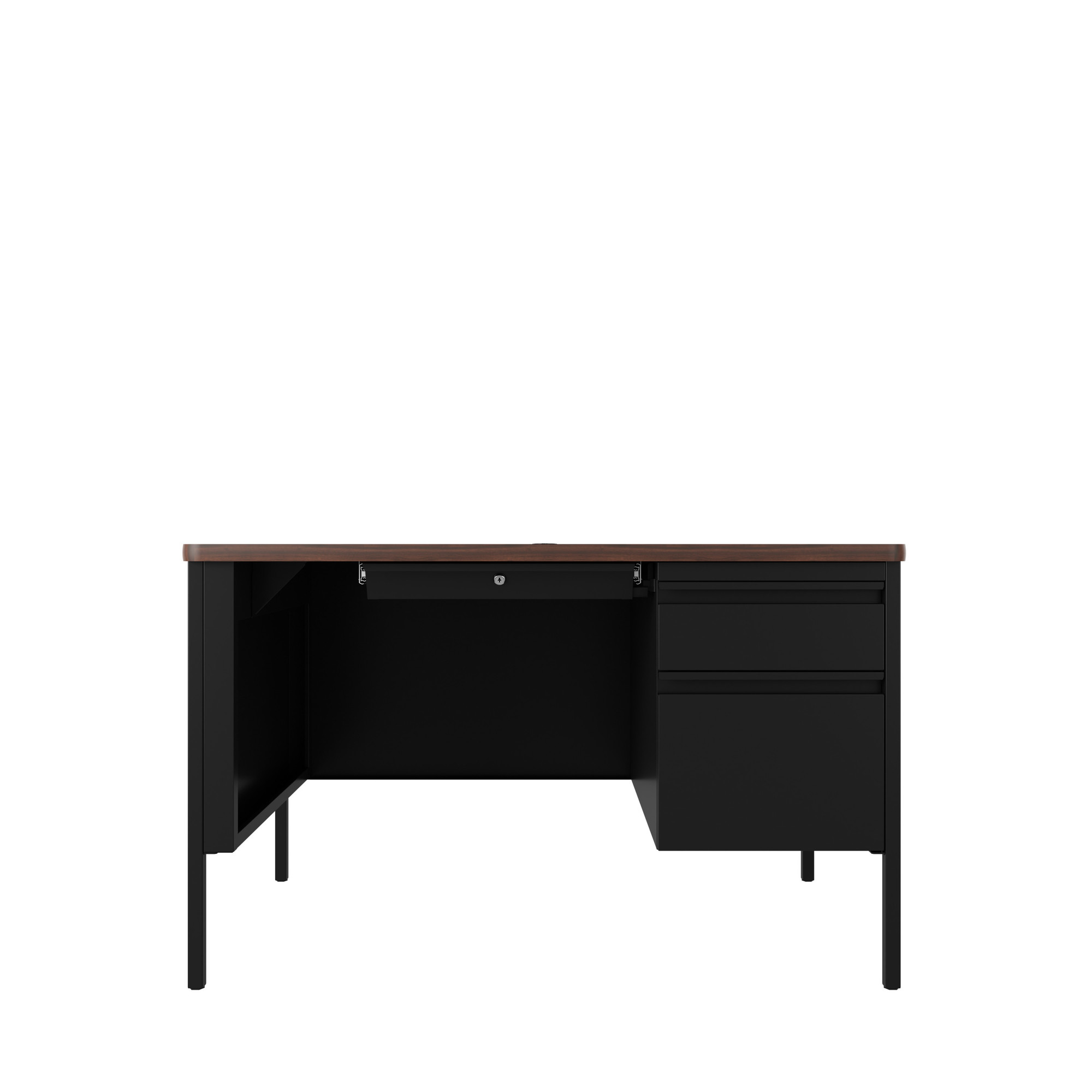Hirsh Industries, Right Hand File Office Desk w/ Rounded T-Mold Top, Width 48 in, Height 29.5 in, Depth 30 in, Model 22652
