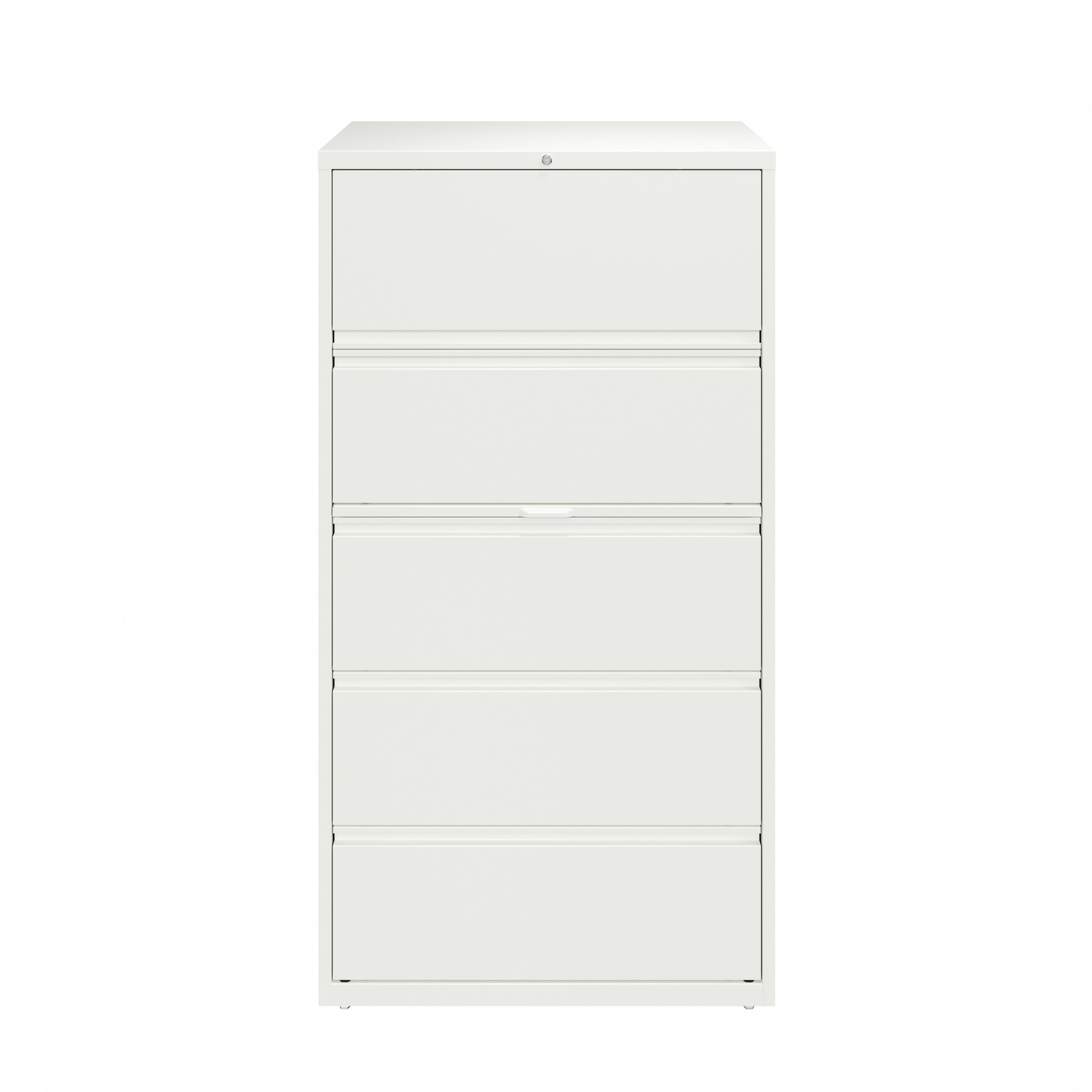 Hirsh Industries, 5 Drawer Lateral File Cabinet, Width 36 in, Depth 18.625 in, Height 67.625 in, Model 23703