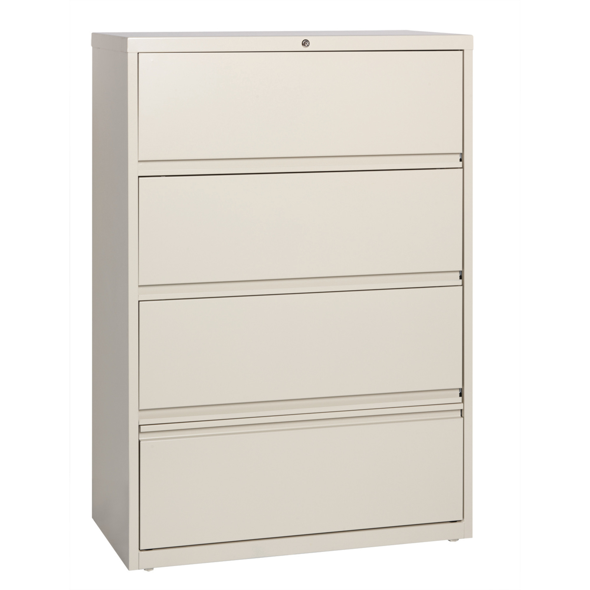 Hirsh Industries, 4 Drawer Lateral File Cabinet, Width 36 in, Depth 18.625 in, Height 52.5 in, Model 17898