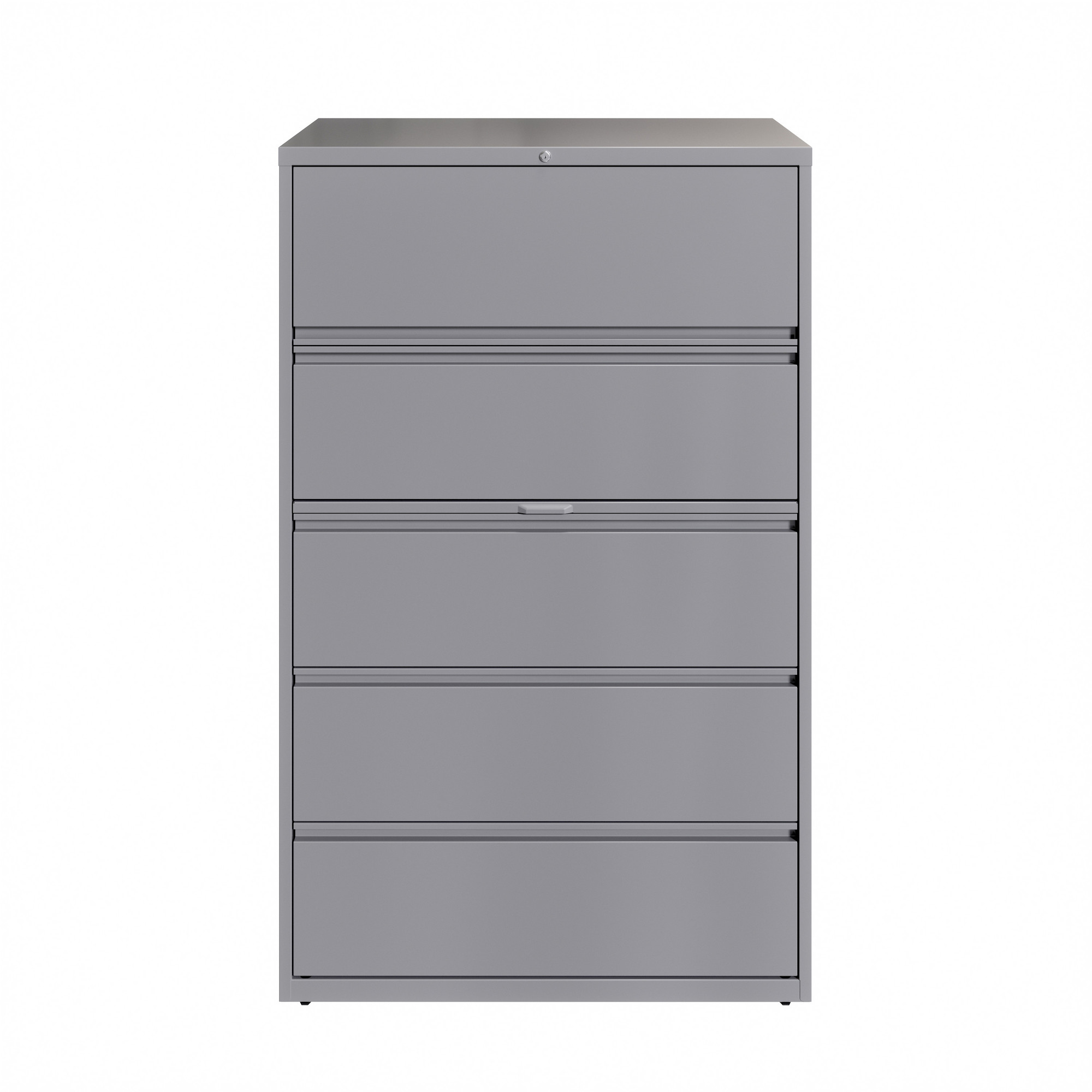 Hirsh Industries, 5 Drawer Lateral File Cabinet, Width 42 in, Depth 18.625 in, Height 67.625 in, Model 23751