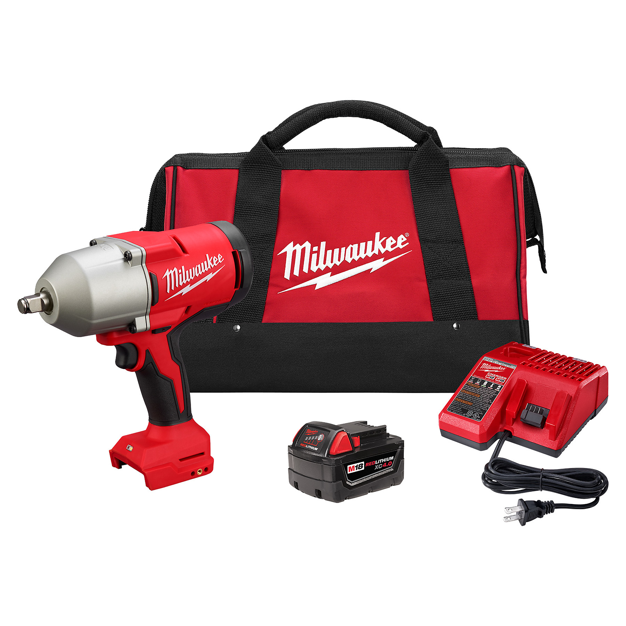 M18 Brushless 1/2Inch High Torque Impact Wrench 1-Batt Kit, Drive Size 1/2 in, Volts 18 Battery Type Lithium-ion, Model - Milwaukee 2666-21B