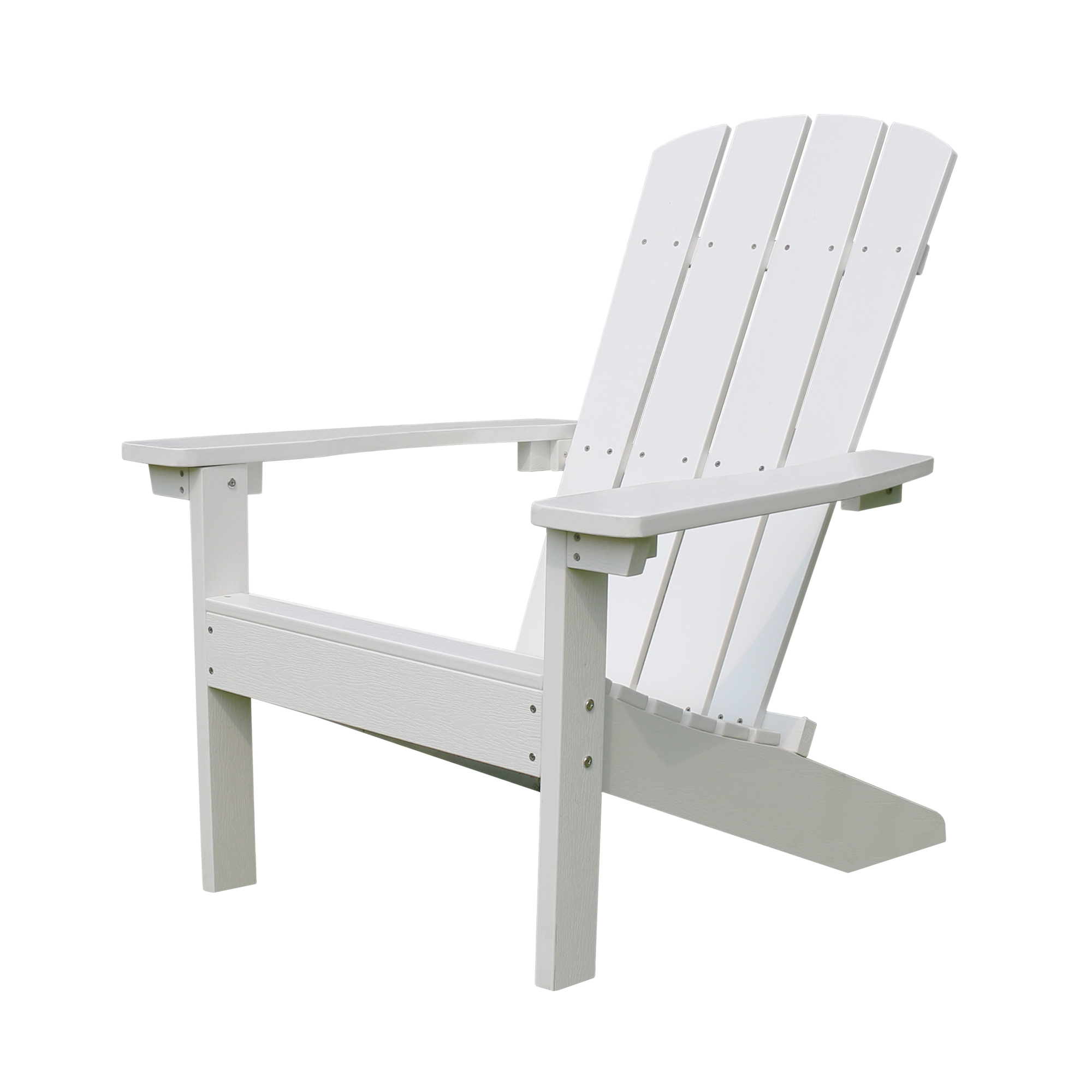 Merry Products, Lakeside Faux Wood Adirondack Chair, White, Primary Color White, Included (qty.) 1, Model ADC0511120110