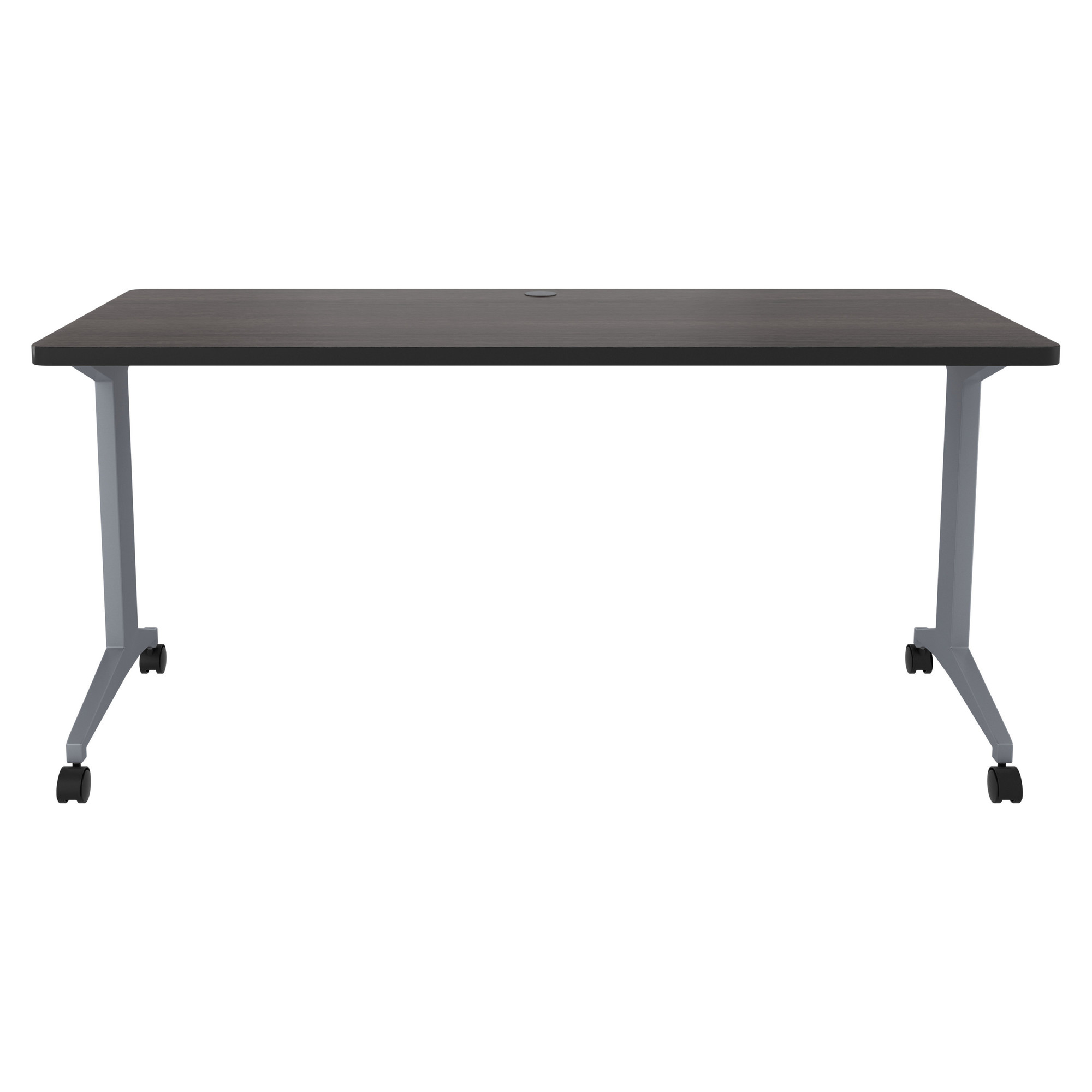 Hirsh Industries, T-Leg Table Desk with Rounded Corner T-Mold Top, Width 60 in, Height 28.75 in, Depth 24 in, Model 24374
