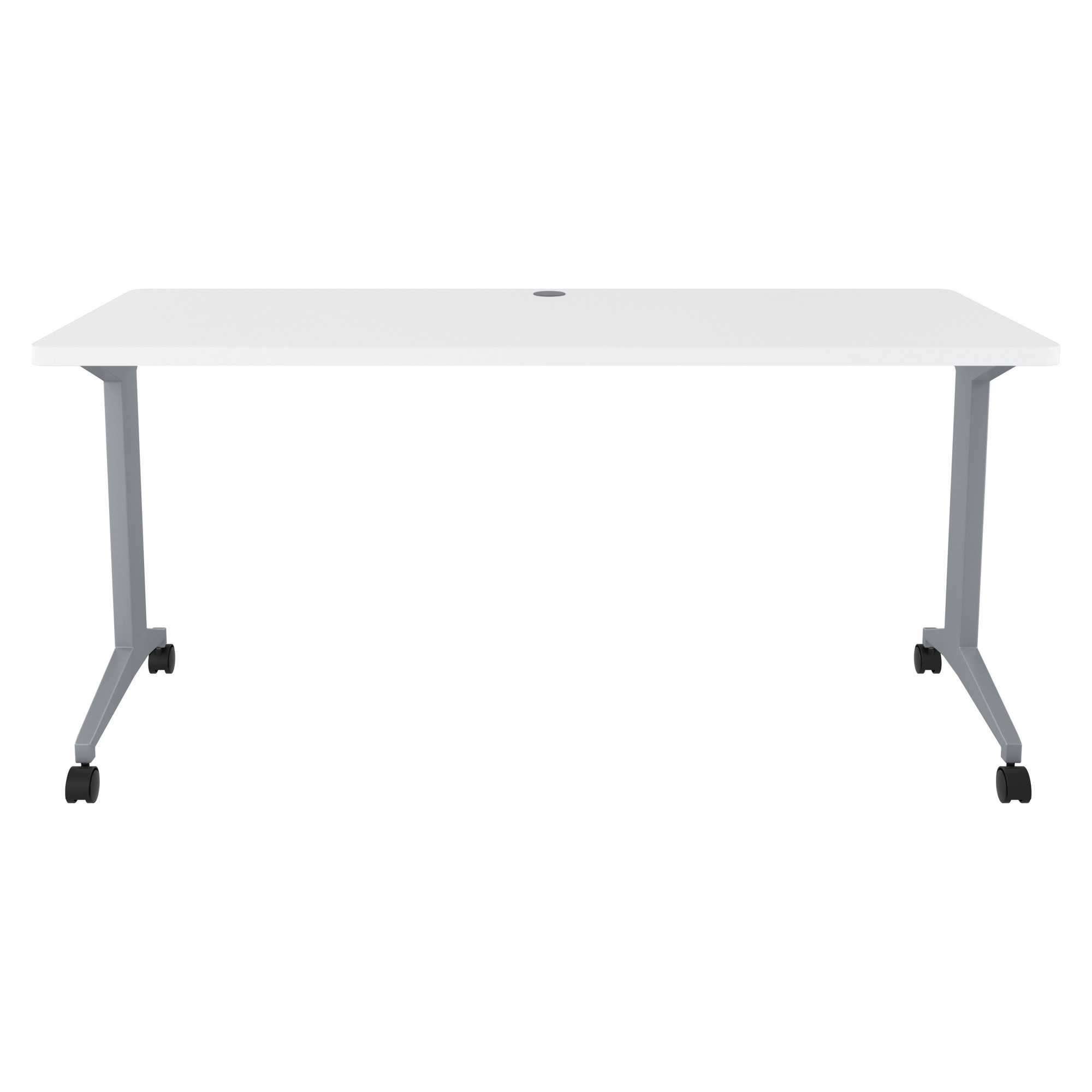 Hirsh Industries, T-Leg Table Desk with Rounded Corner T-Mold Top, Width 60 in, Height 28.75 in, Depth 24 in, Model 24373