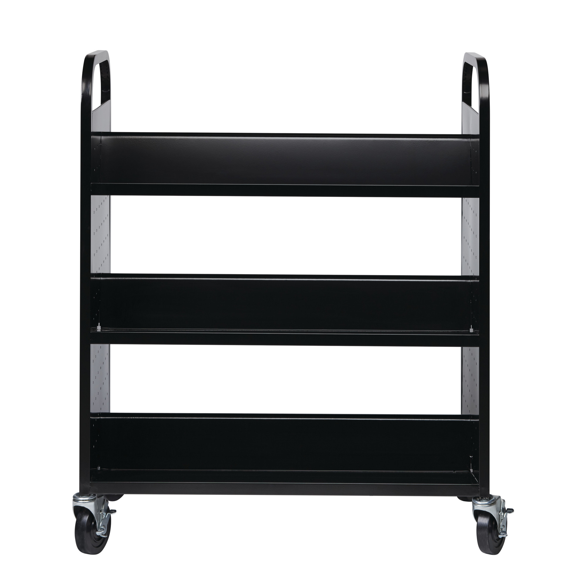Hirsh Industries, Double-side Mobile Book Cart for Schools, Color Black, Material Steel, Shelves (qty.) 0, Model 21786