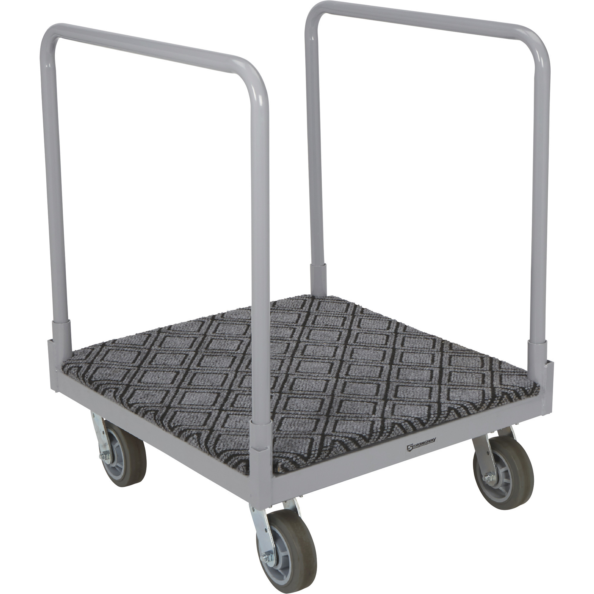 Strongway 4-Wheel Cart with Carpeted Deck-- 1600-Lb. Capacity