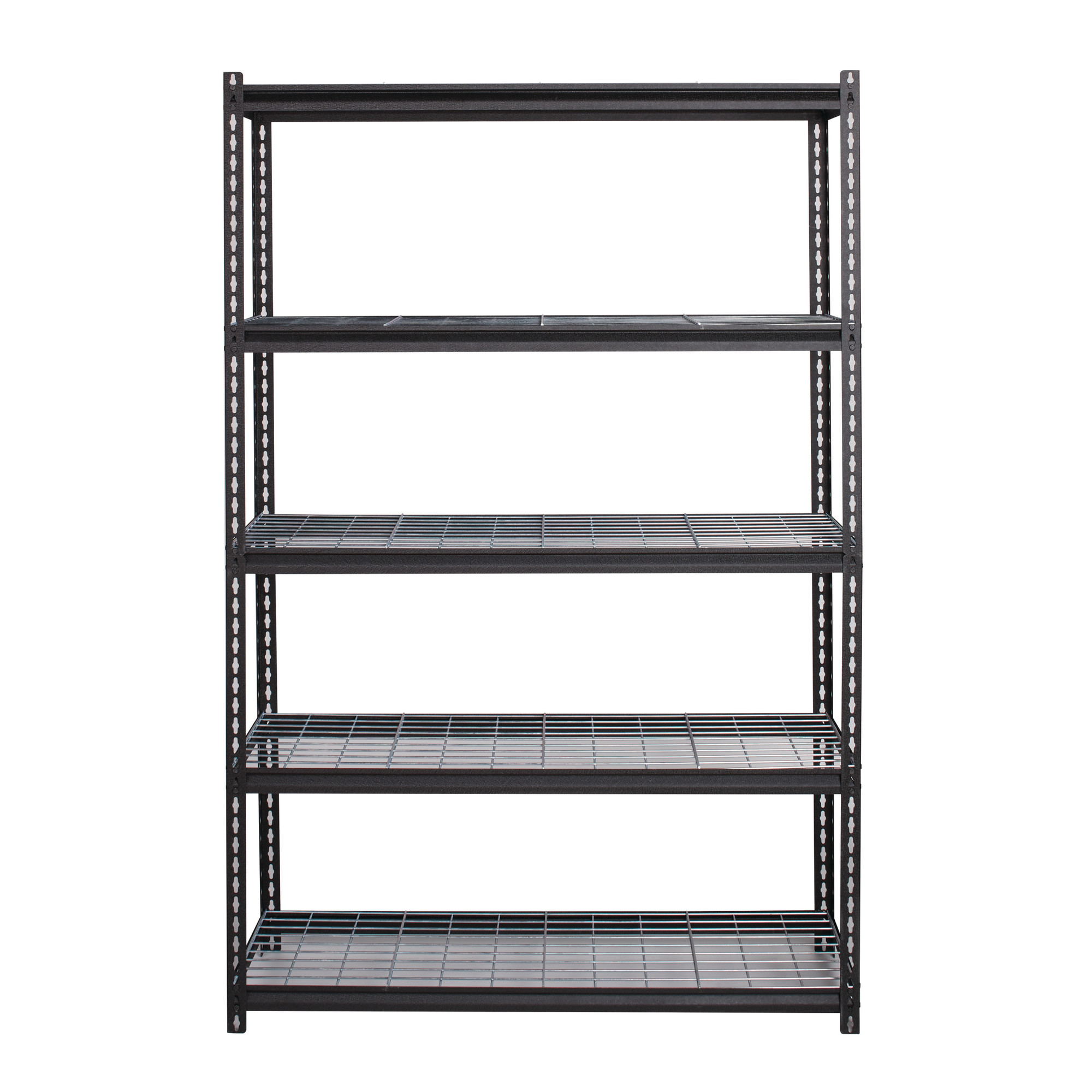 Hirsh Industries, 2300 Riveted Wire Deck Shelving, 5-Shelf Unit, Width 48 in, Depth 18 in, Material Steel, Model 22131