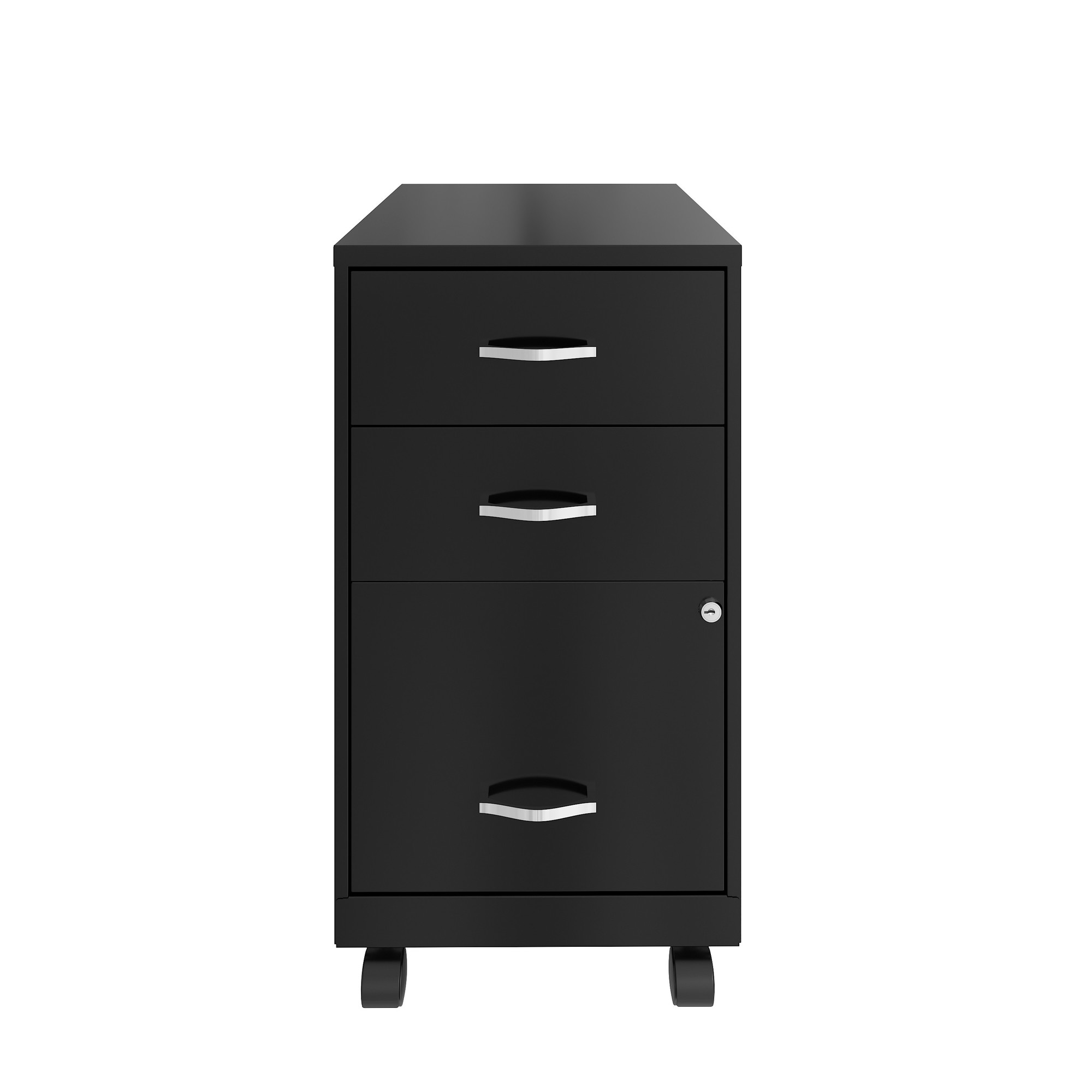 Hirsh Industries, 3 Drawer Mobile Letter Width File Cabinet, Width 14.25 in, Depth 18 in, Height 26.7 in, Model 24427