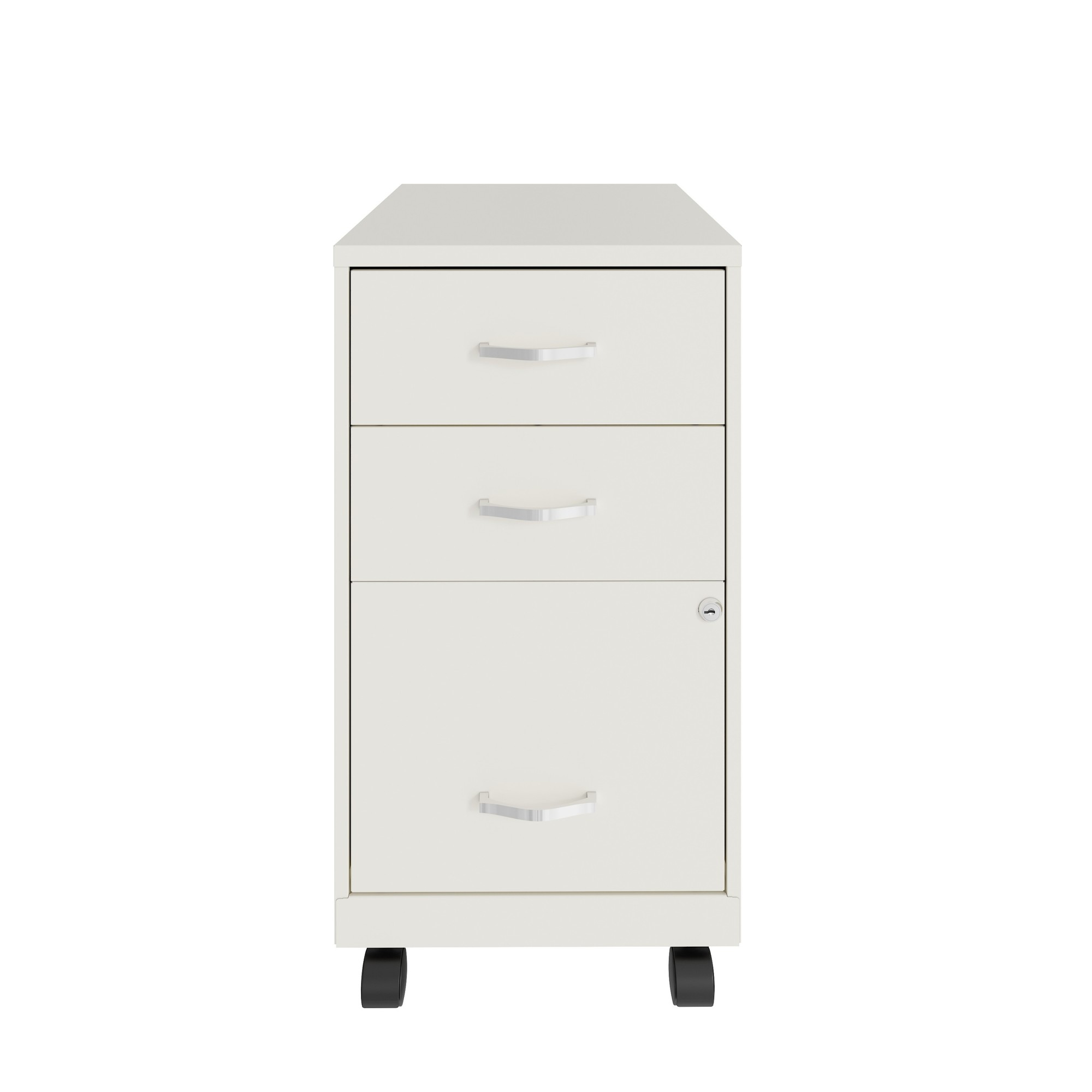 Hirsh Industries, 3 Drawer Mobile Letter Width File Cabinet, Width 14.25 in, Depth 18 in, Height 26.7 in, Model 24428