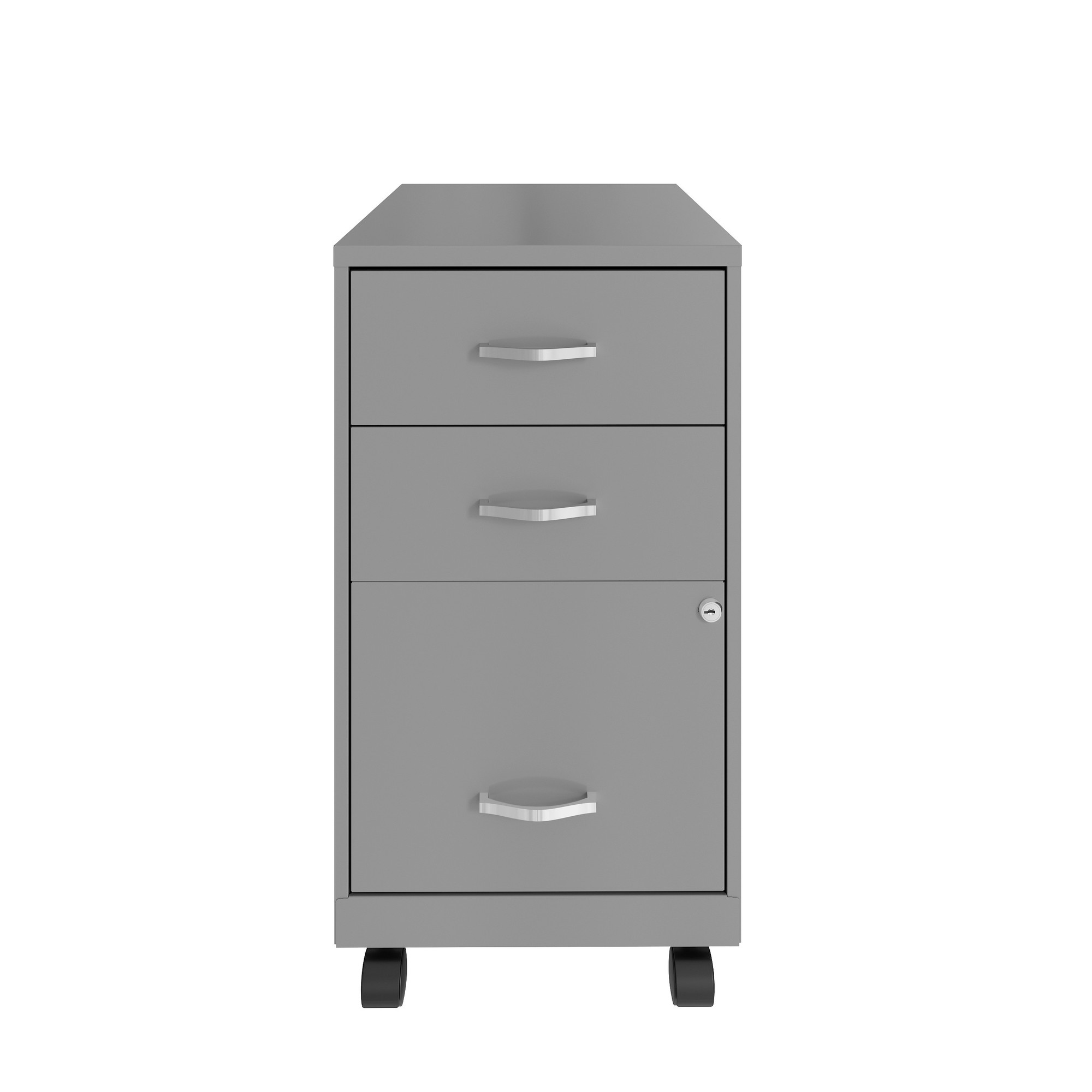 Hirsh Industries, 3 Drawer Mobile Letter Width File Cabinet, Width 14.25 in, Depth 18 in, Height 26.7 in, Model 24429