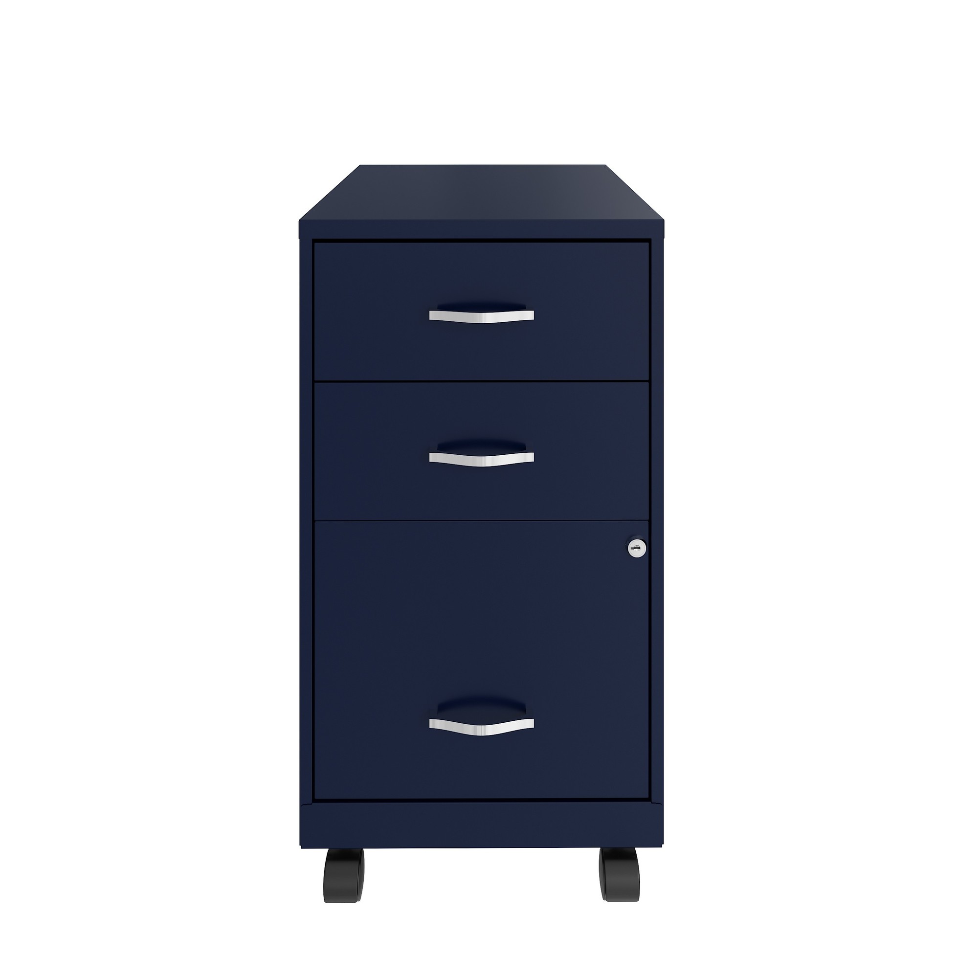 Hirsh Industries, 3 Drawer Mobile Letter Width File Cabinet, Width 14.25 in, Depth 18 in, Height 26.7 in, Model 24430