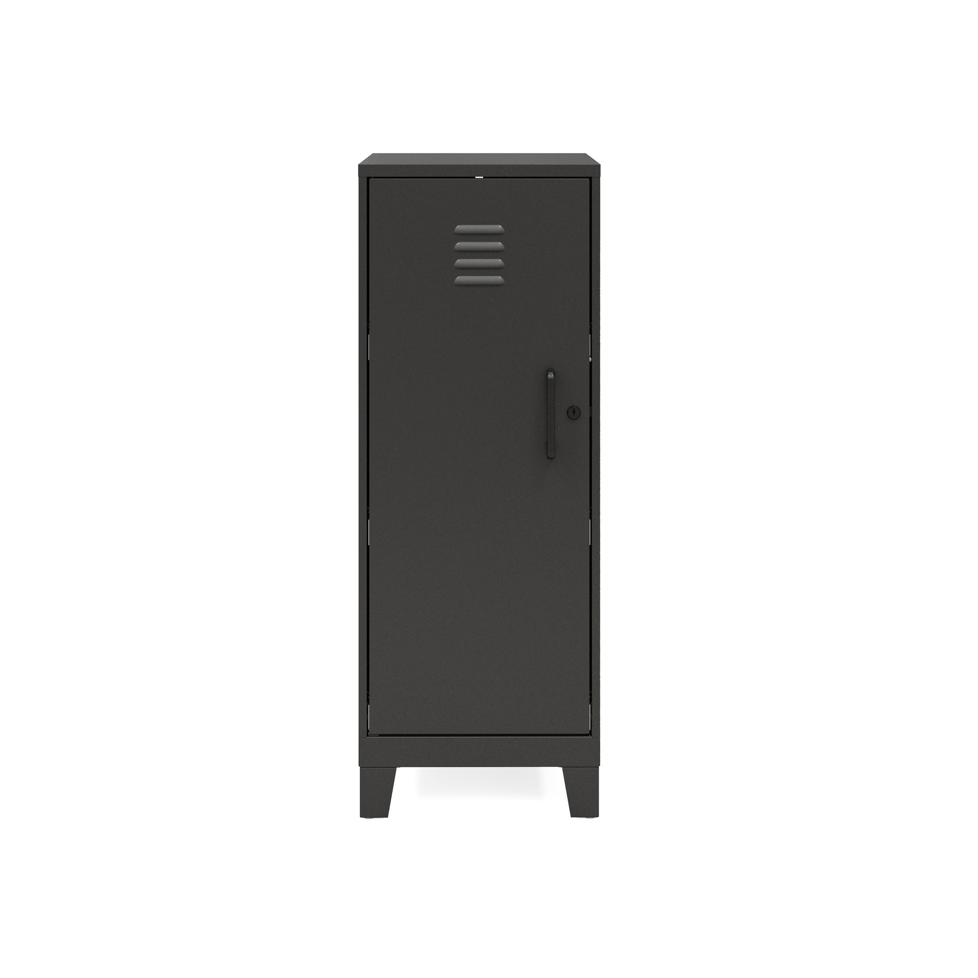 Hirsh Industries, 3 Shelf Storage Locker Cabinet, Height 38.5 in, Width 14.25 in, Color Black, Model 25222