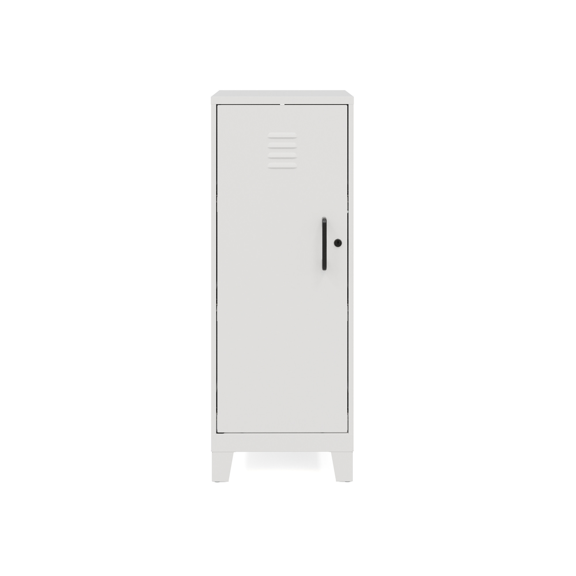 Hirsh Industries, 3 Shelf Storage Locker Cabinet, Height 38.5 in, Width 14.25 in, Color Off White, Model 25223