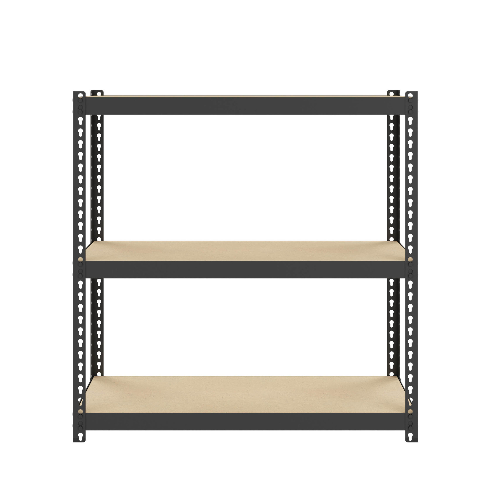 Hirsh Industries, 1000 Riveted Steel Shelving 3-Shelf Unit, Width 30 in, Depth 12 in, Material Steel, Model 22539