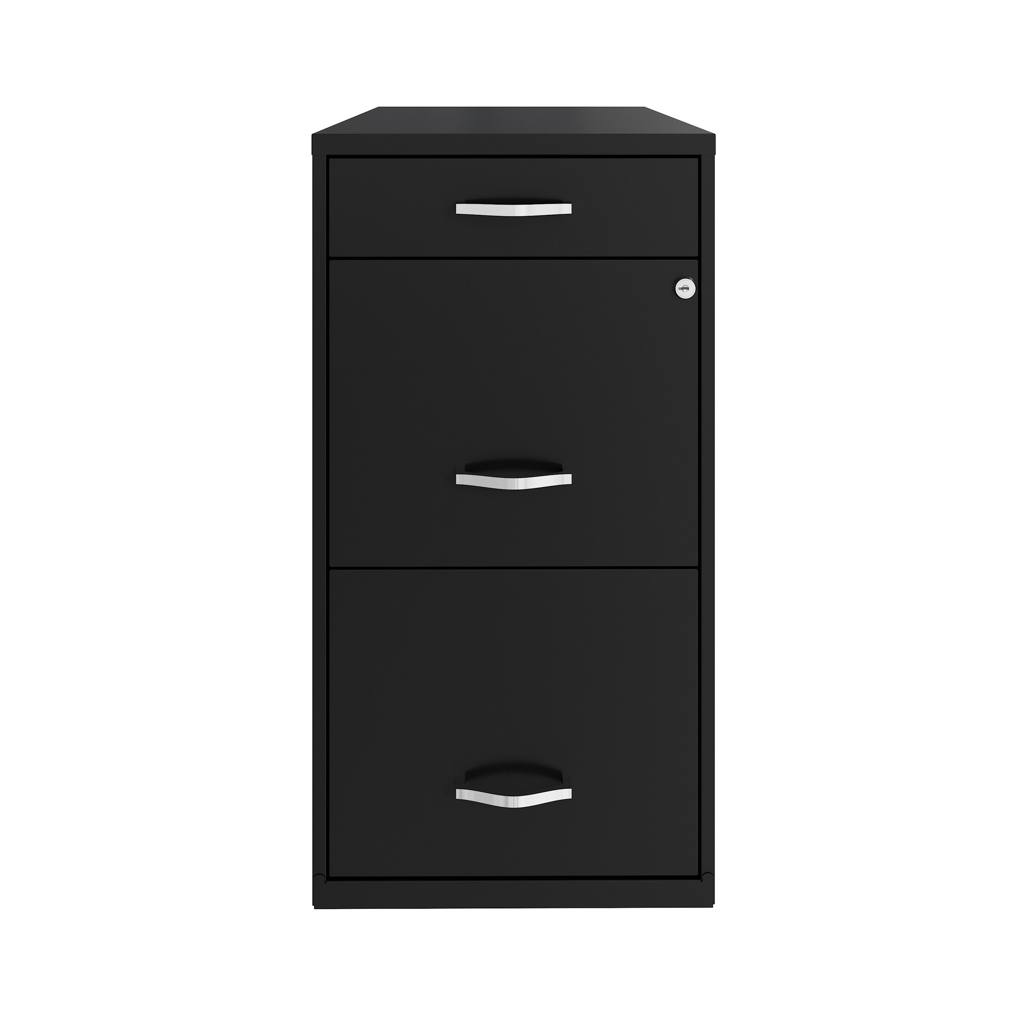 Hirsh Industries, 3 Drawer Letter Width File Cabinet, Pencil Drawer, Width 14.25 in, Depth 18 in, Height 27.32 in, Model 24411