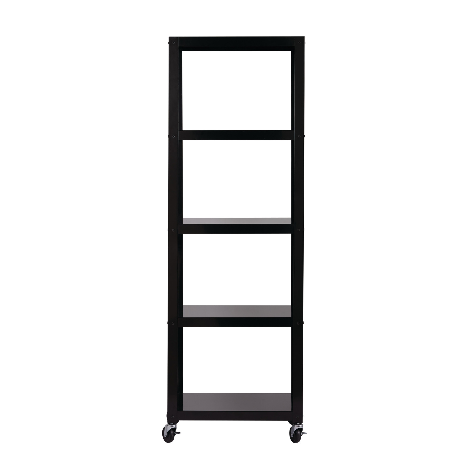 Hirsh Industries, Rolling 5 Shelf Bookcase, Industrial Metal, Height 72 in, Shelves (qty.) 5, Material Steel, Model 21622