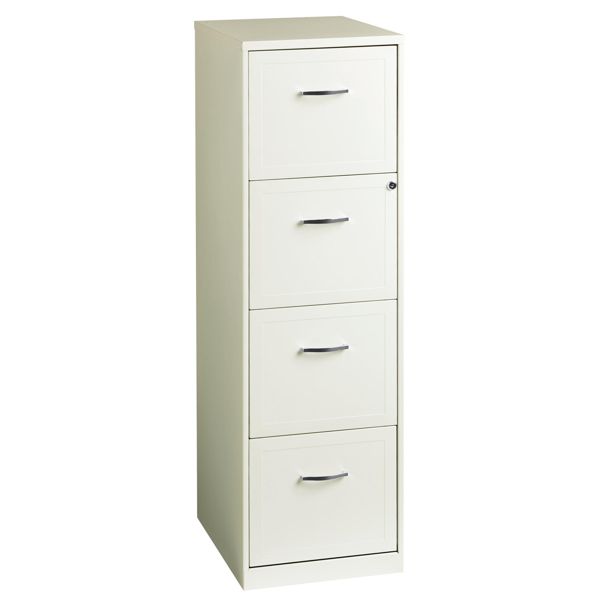 Hirsh Industries, 4 Drawer Smart Letter Width File Cabinet, Width 14.25 in, Depth 18 in, Height 46.38 in, Model 21619