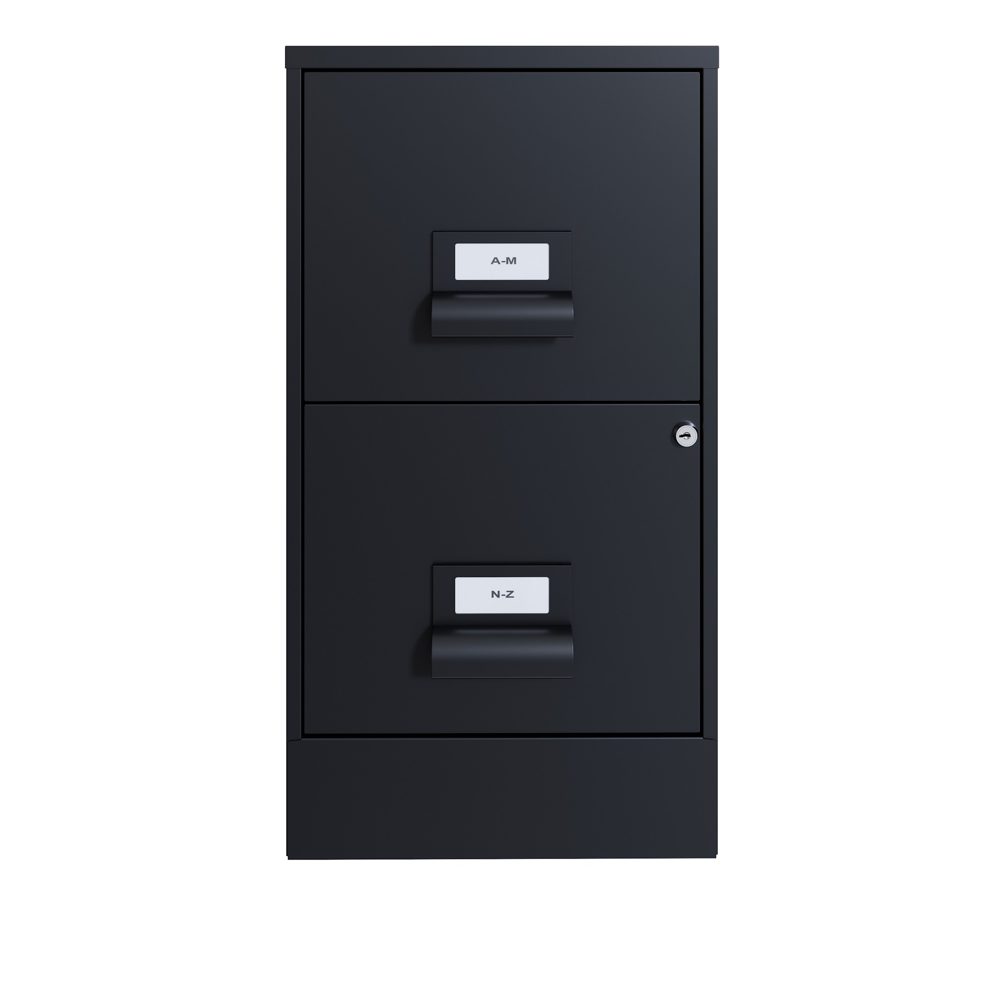 Hirsh Industries, 2 Drawer Premier Letter Width Locking File Cabinet, Width 14.25 in, Depth 18 in, Height 26.7 in, Model 21644