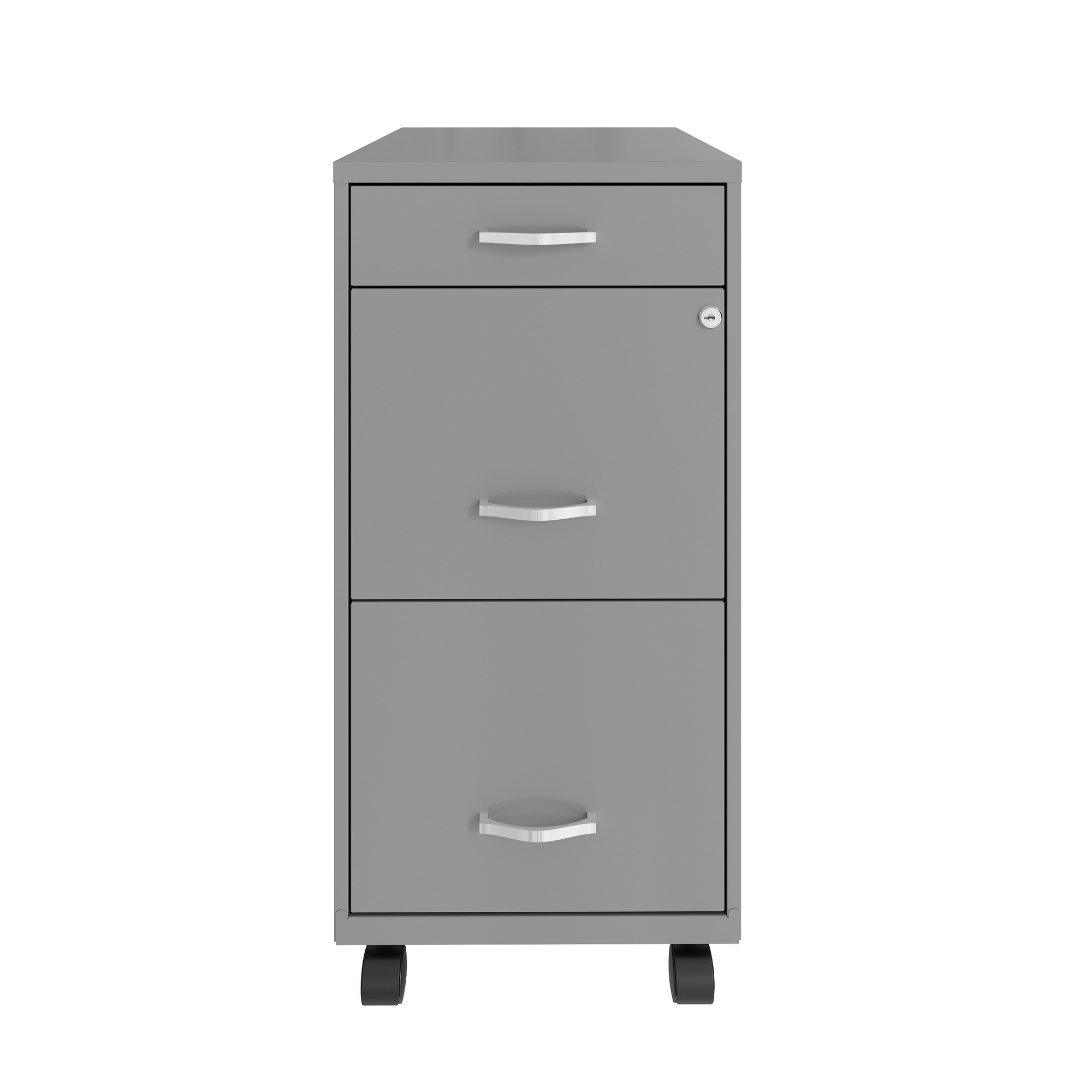 Hirsh Industries, 3 Drawer Mobile Letter Width File Cabinet, Width 14.25 in, Depth 18 in, Height 29.52 in, Model 24419