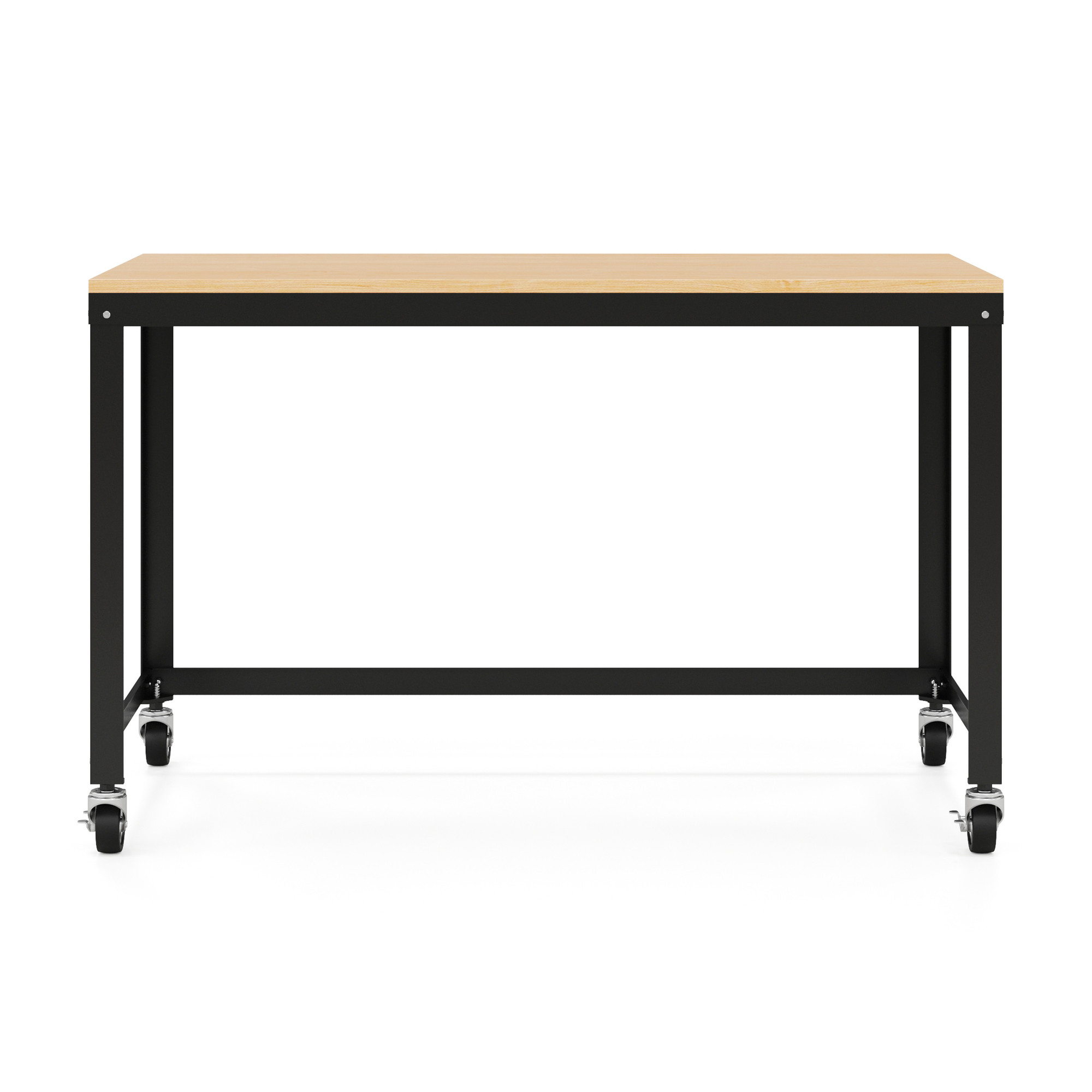 Hirsh Industries, Ready-To-Assemble 48Inch Mobile Desk w/ Laminate Top, Width 47.45 in, Height 30 in, Depth 23.88 in, Model 24971
