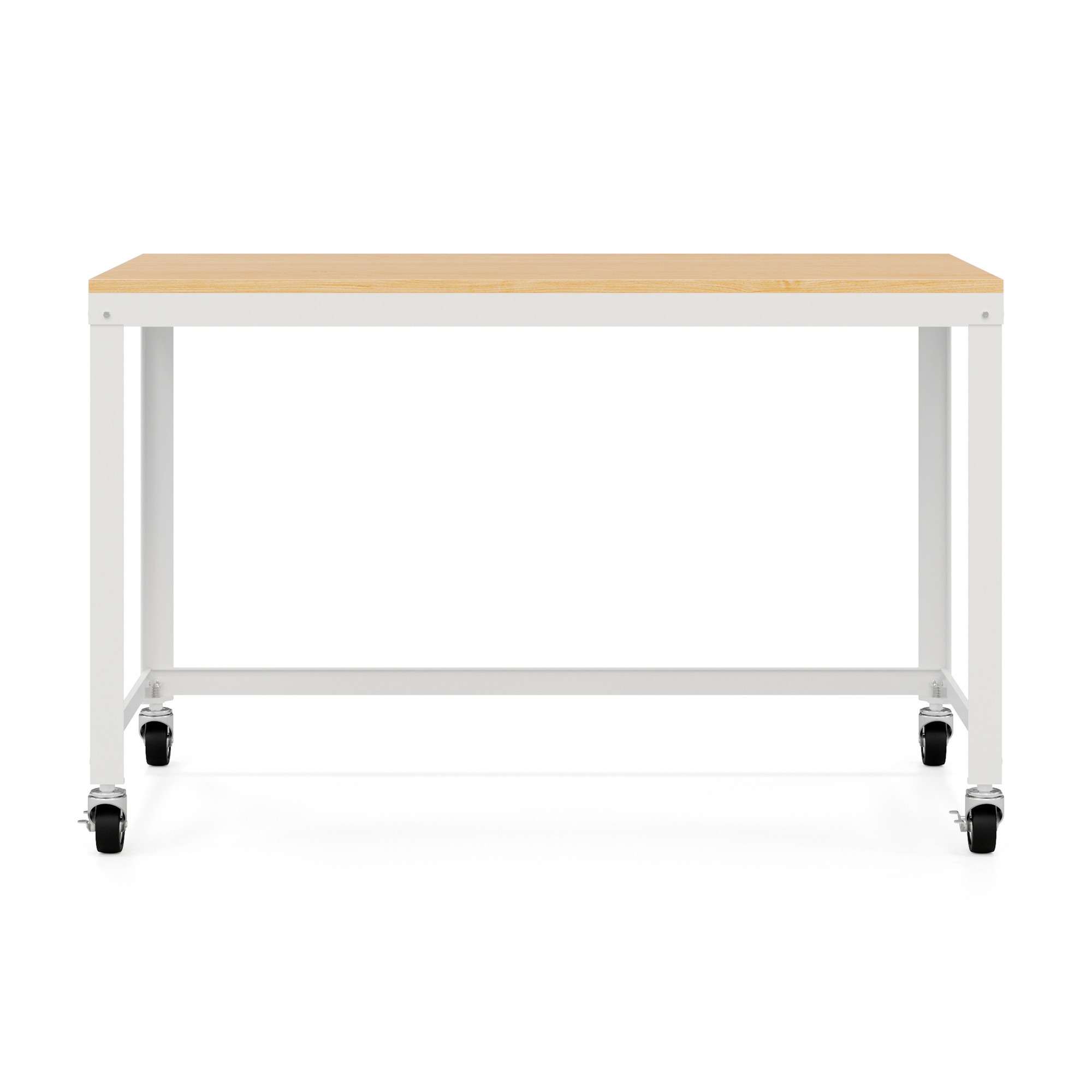 Hirsh Industries, Ready-To-Assemble 48Inch Mobile Desk w/ Laminate Top, Width 47.45 in, Height 30 in, Depth 23.88 in, Model 24973