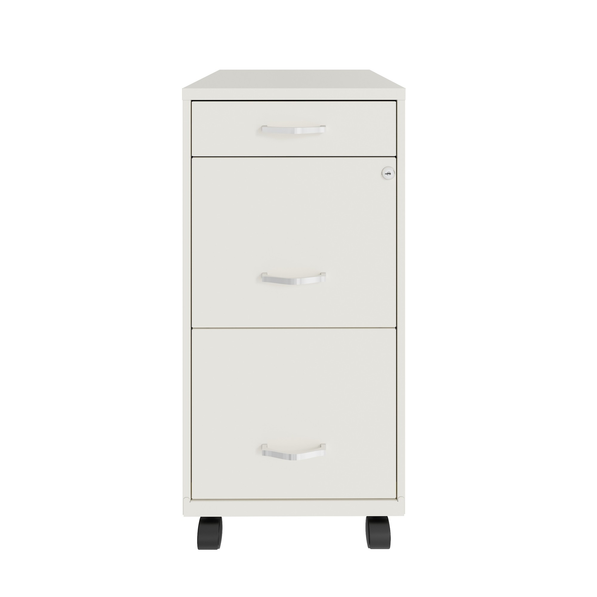 Hirsh Industries, 3 Drawer Mobile Letter Width File Cabinet, Width 14.25 in, Depth 18 in, Height 29.52 in, Model 24418