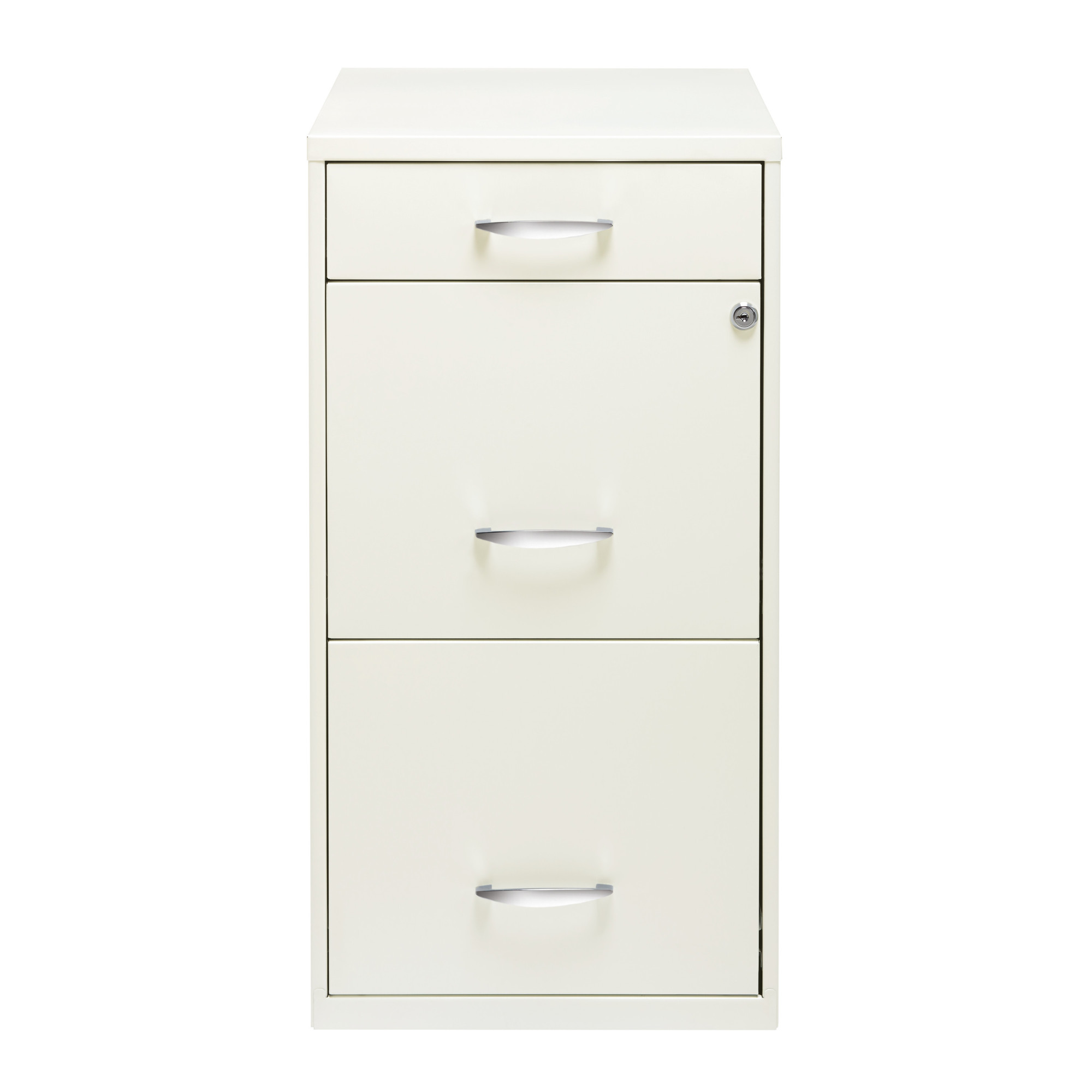 Hirsh Industries, 3 Drawer Letter Width File Cabinet, Pencil Drawer, Width 14.25 in, Depth 18 in, Height 27.32 in, Model 19157