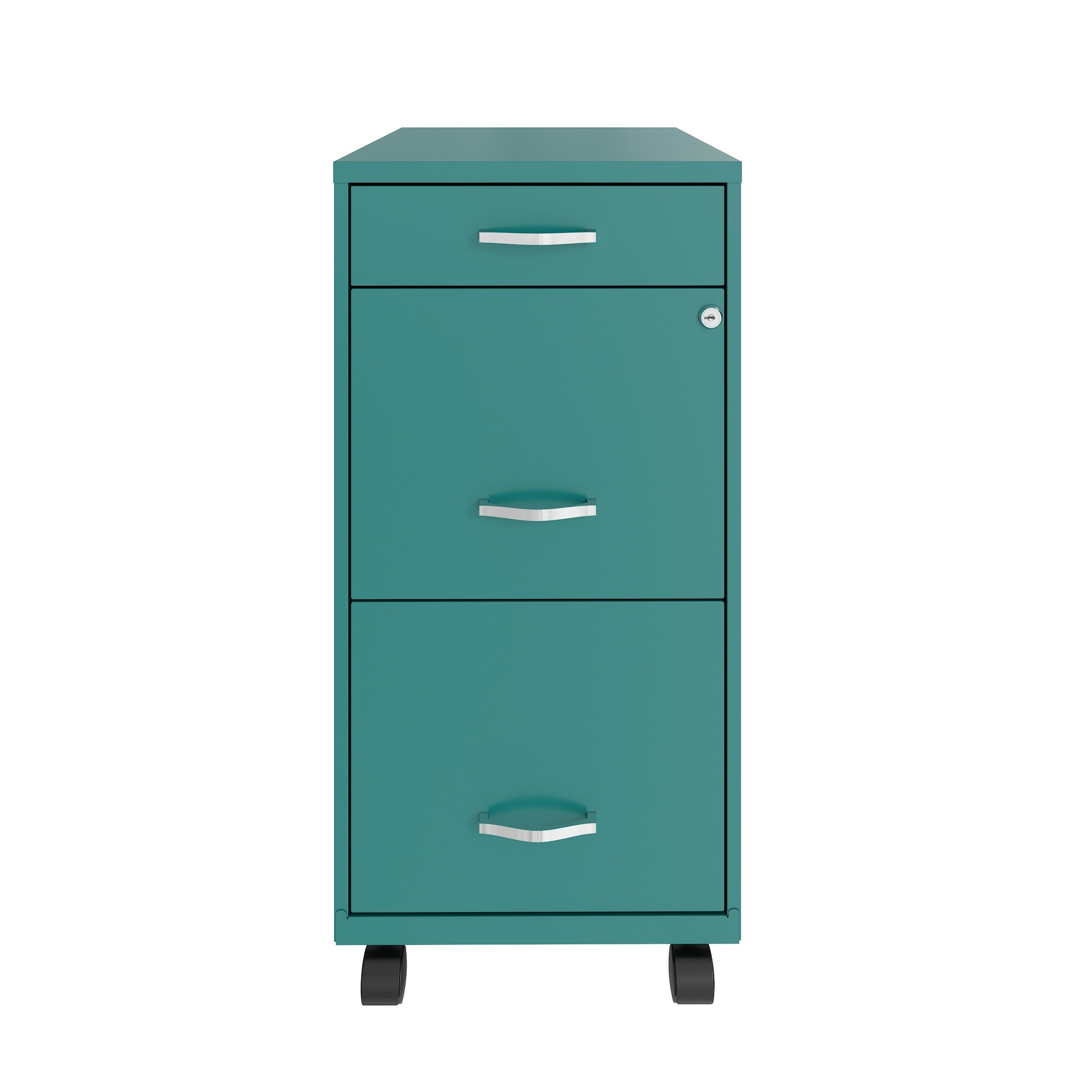 Hirsh Industries, 3 Drawer Mobile Letter Width File Cabinet, Width 14.25 in, Depth 18 in, Height 29.52 in, Model 24421