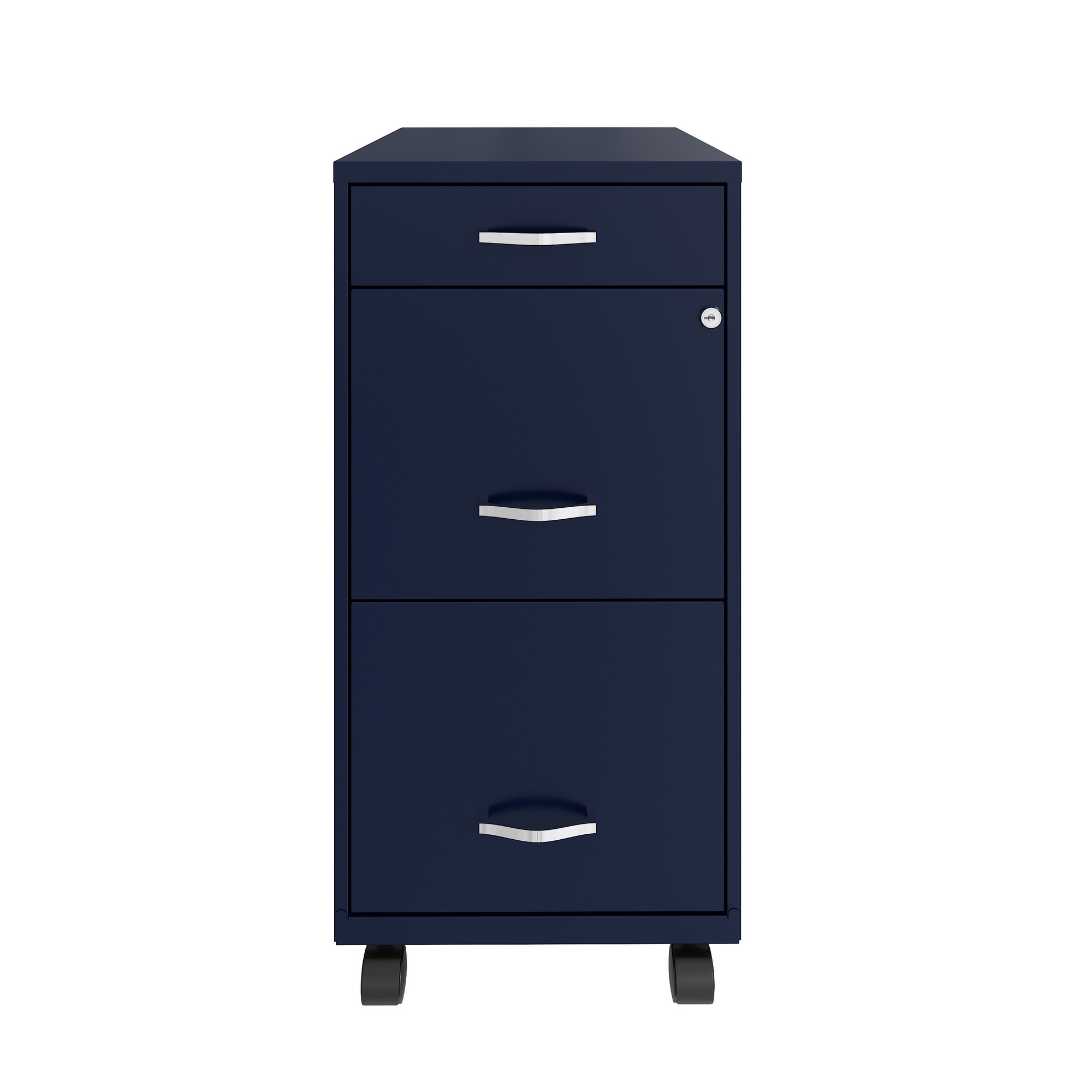 Hirsh Industries, 3 Drawer Mobile Letter Width File Cabinet, Width 14.25 in, Depth 18 in, Height 29.52 in, Model 24420