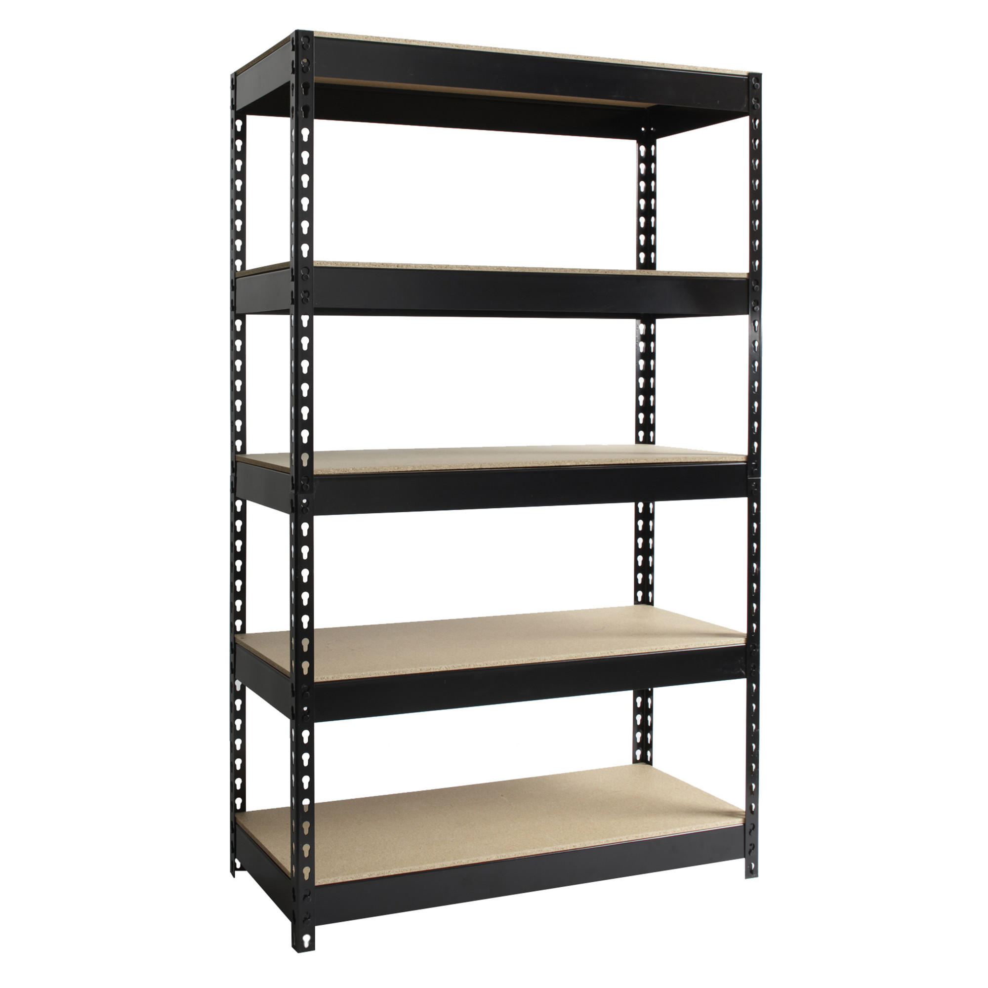 Hirsh Industries, 3800 Riveted Steel Shelving, 5-Shelf Unit, Width 36 in, Depth 16 in, Material Steel, Model 17126