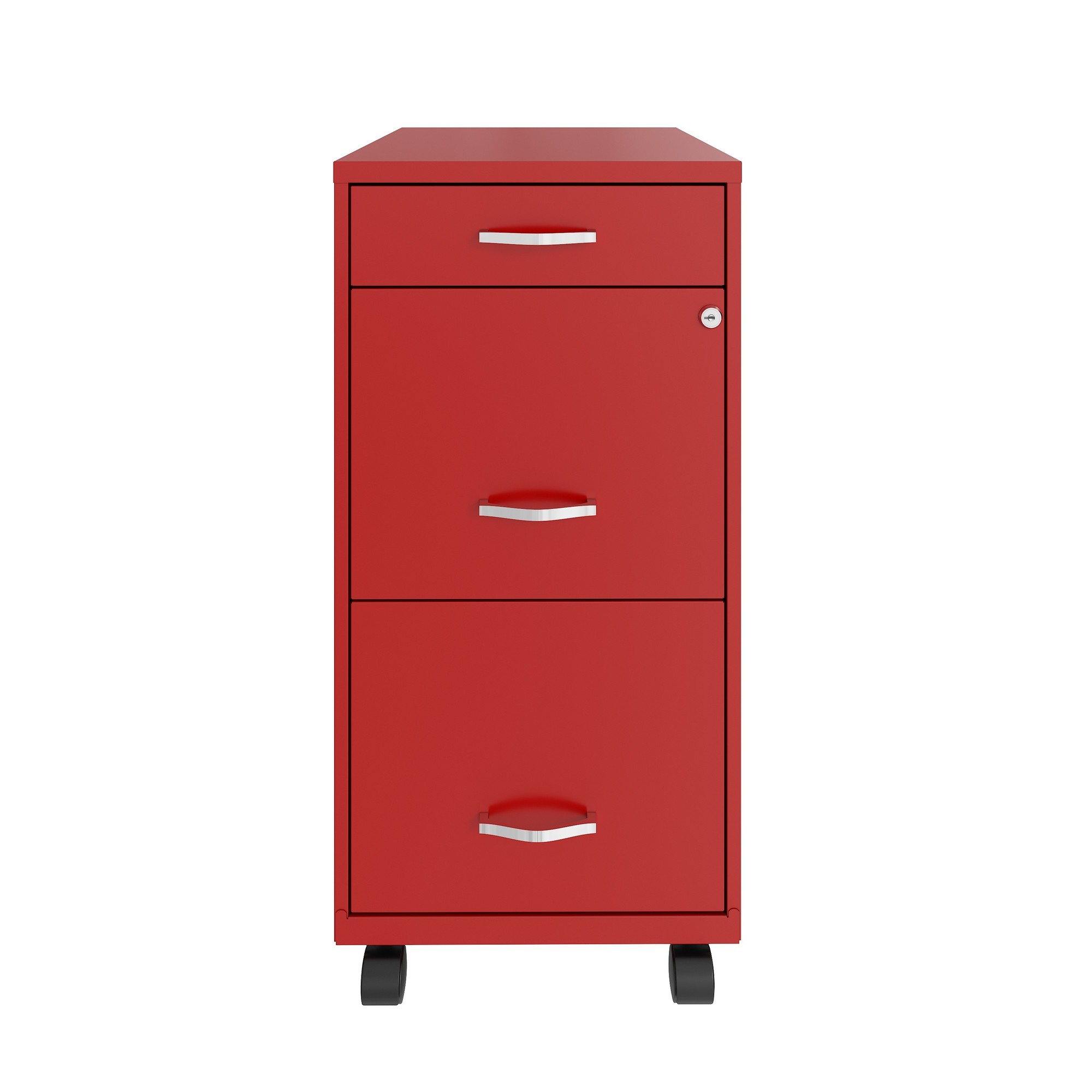 Hirsh Industries, 3 Drawer Mobile Letter Width File Cabinet, Width 14.25 in, Depth 18 in, Height 29.52 in, Model 24423