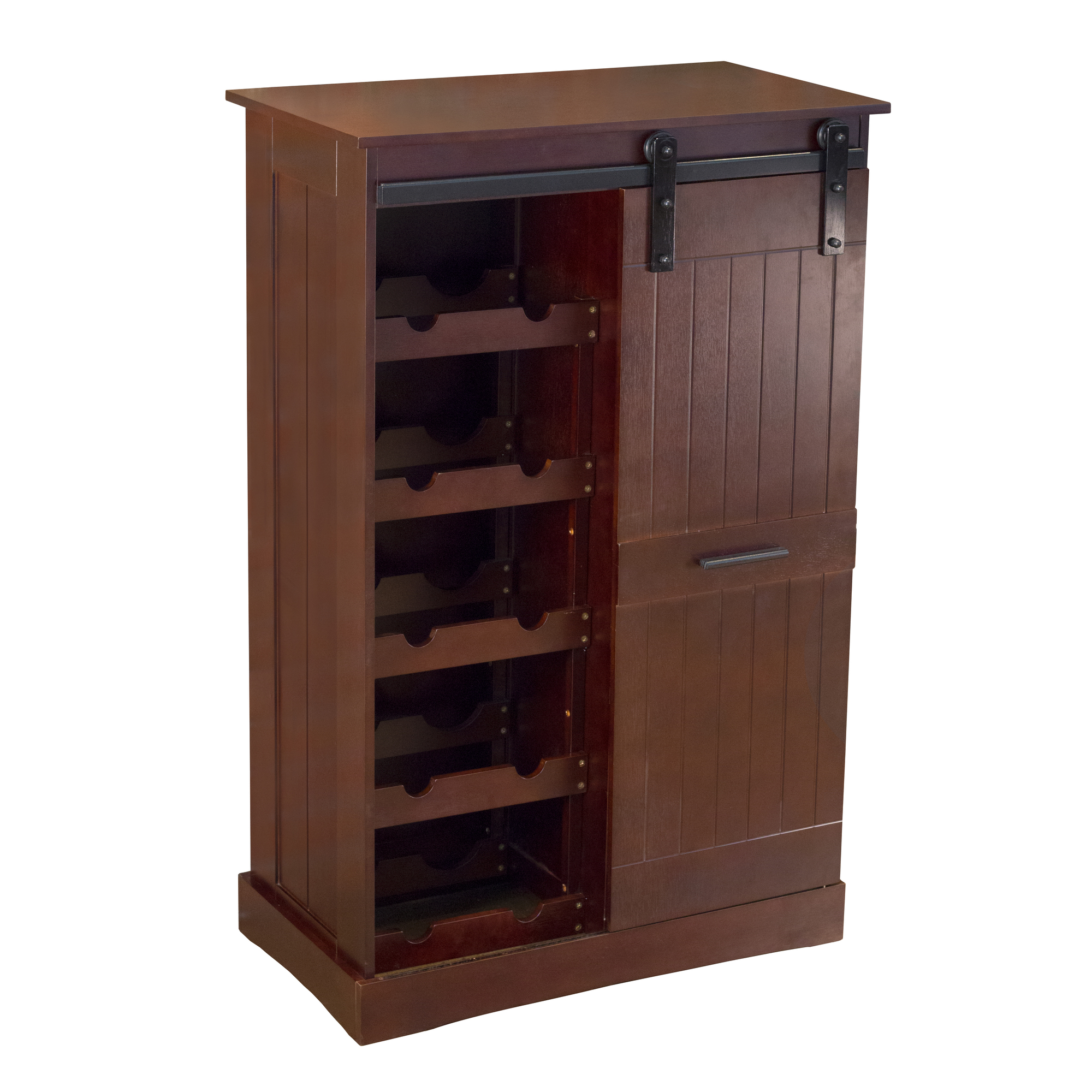 Merry Products, Oxford Bar Cabinet, Width 27.56 in, Depth 14.96 in, Material MDF, Model WNR0051710800