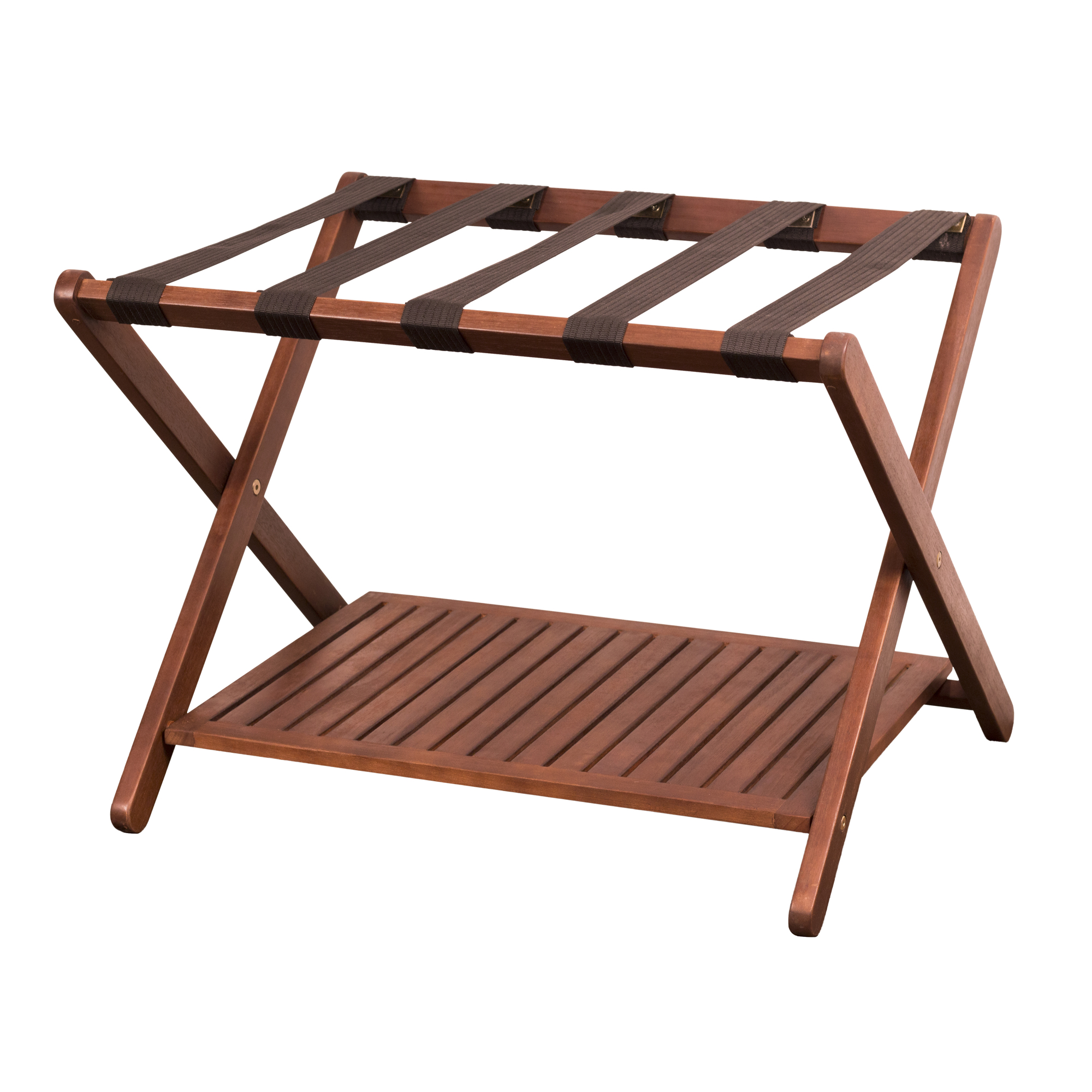 Merry Products, Luggage Rack, Width 16.85 in, Depth 26.5 in, Material Wood, Model SLF0080110800