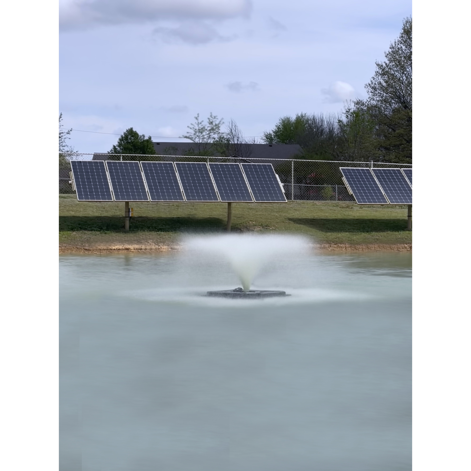Outdoor Water Solutions, Aerify Solar - 1hp Solar Aerating Fountain, Volts 36, Model SAF106