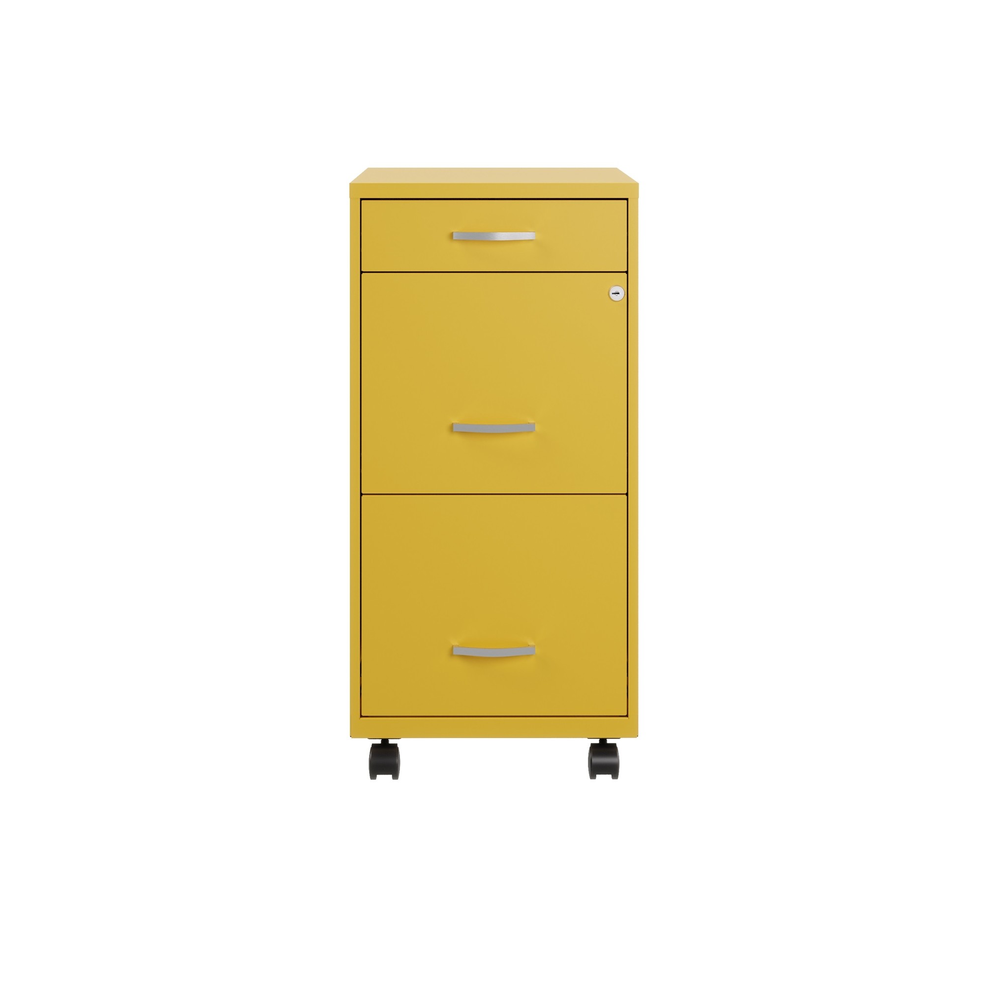 Hirsh Industries, 3 Drawer Mobile Letter Width File Cabinet, Width 14.25 in, Depth 18 in, Height 29.52 in, Model 25284