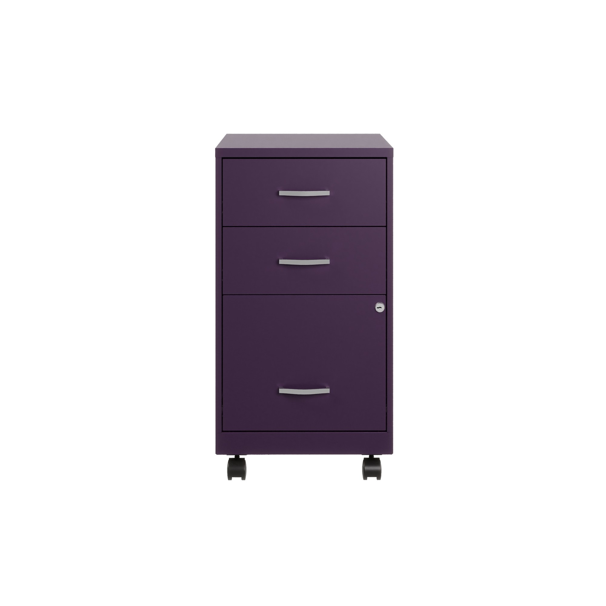 Hirsh Industries, 3 Drawer Mobile Letter Width File Cabinet, Width 14.25 in, Depth 18 in, Height 26.7 in, Model 25289