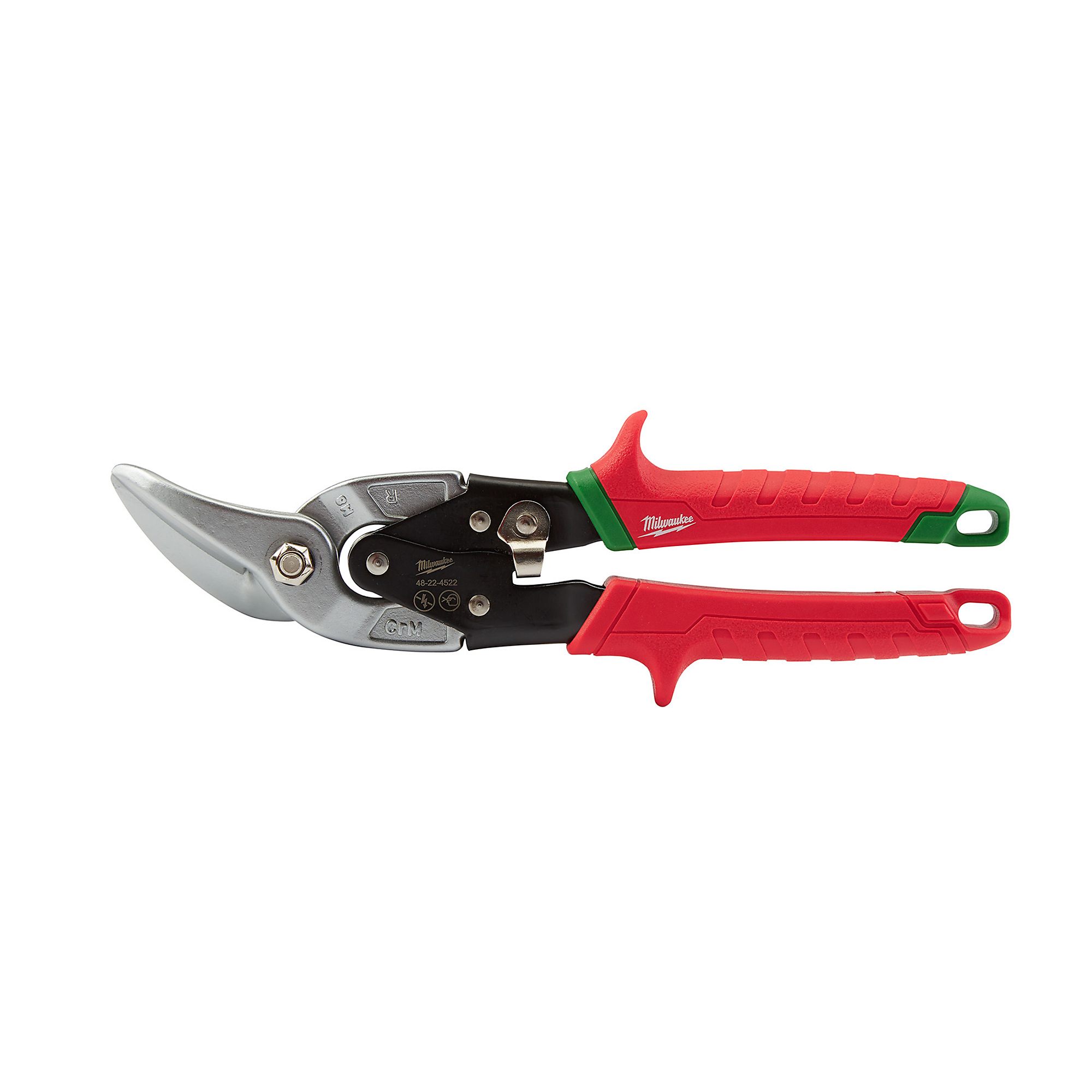 Milwaukee, Right Cutting Offset Snips, Blade Size 5 in, Tool Length 11.45 in, Model 48-22-4522