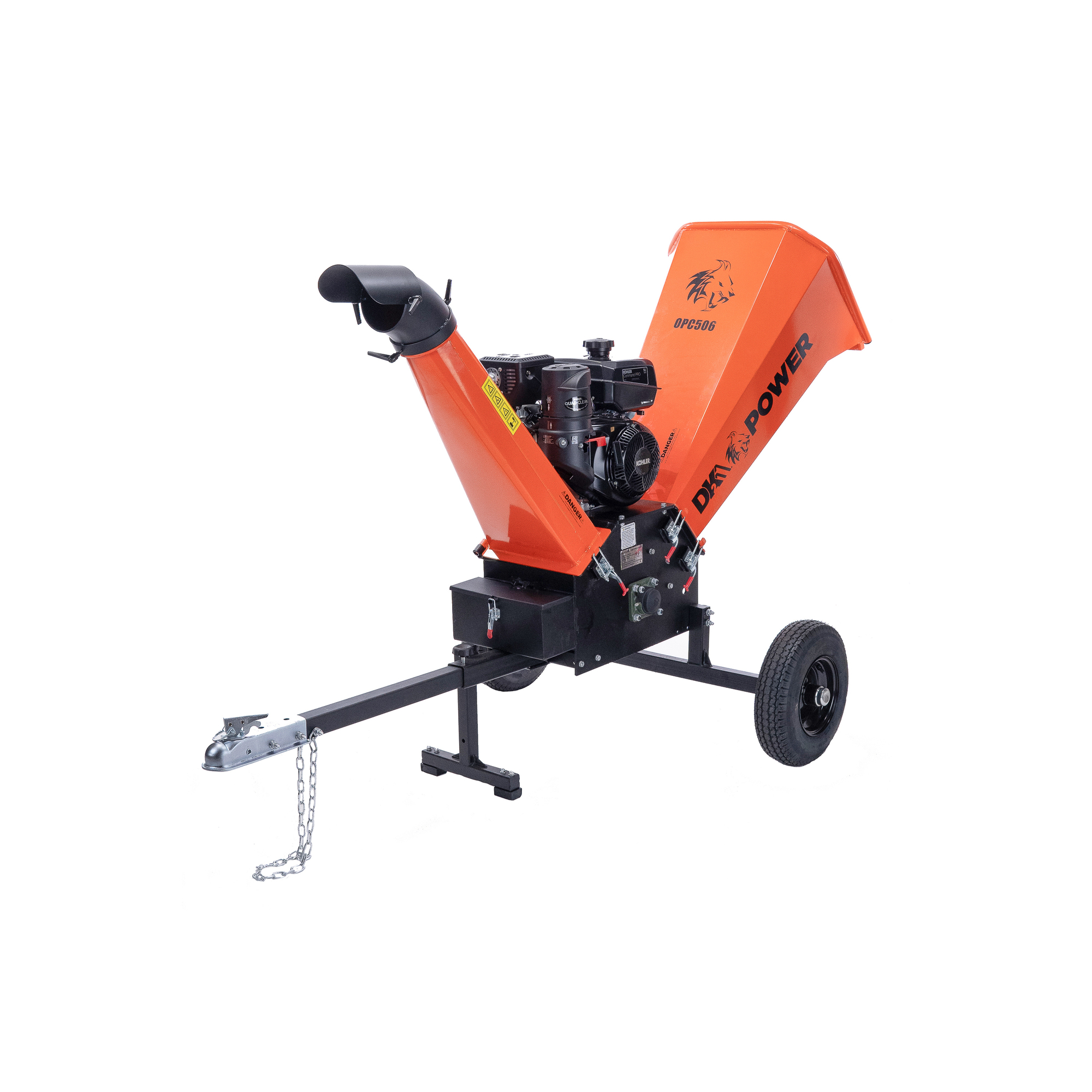 DK2 Power Commercial Cyclonic Chipper Shredder, Engine Displacement 429 cc, 14 HP, 6Inch Cutting, Model OPC506